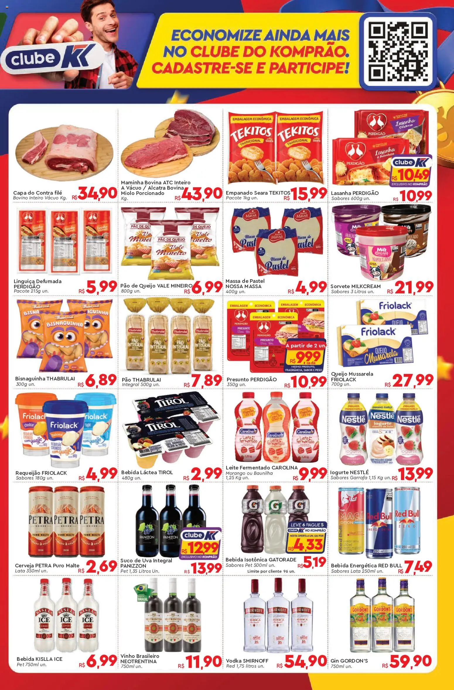 Komprao Atacadista Folheto - válido de 23.05.2026 | Página: 3 | Produtos: Presunto, Vinho, Massa, Sorvete