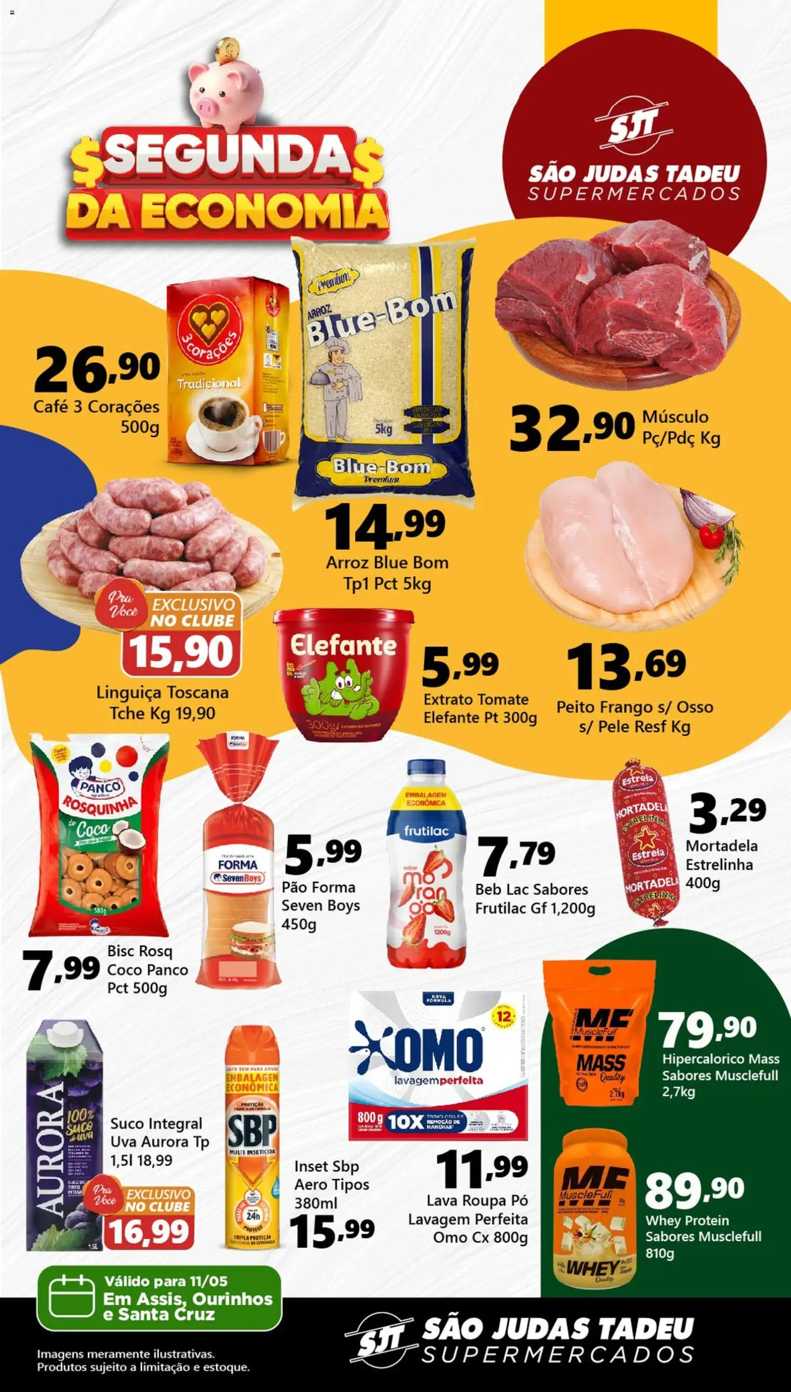 São Judas Tadeu Folheto - válido de 11.05.2026 | Página: 1 | Produtos: Pó, Linguiça, Café, Mortadela