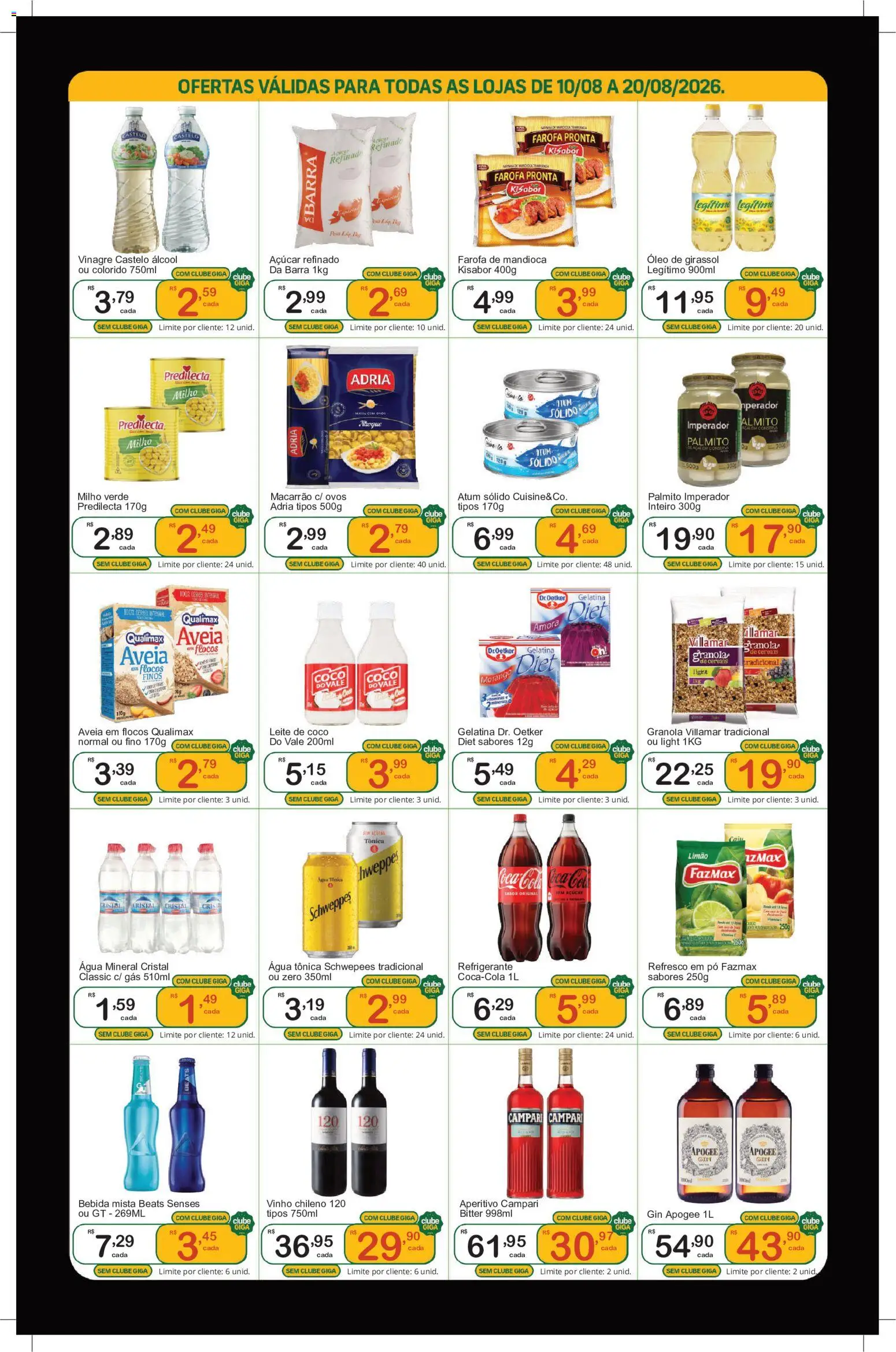GIGA Atacado Folheto - válido de 10/08/2026 | Página: 3 | Produtos: Vinagre, Macarrão, Flocos, Açúcar