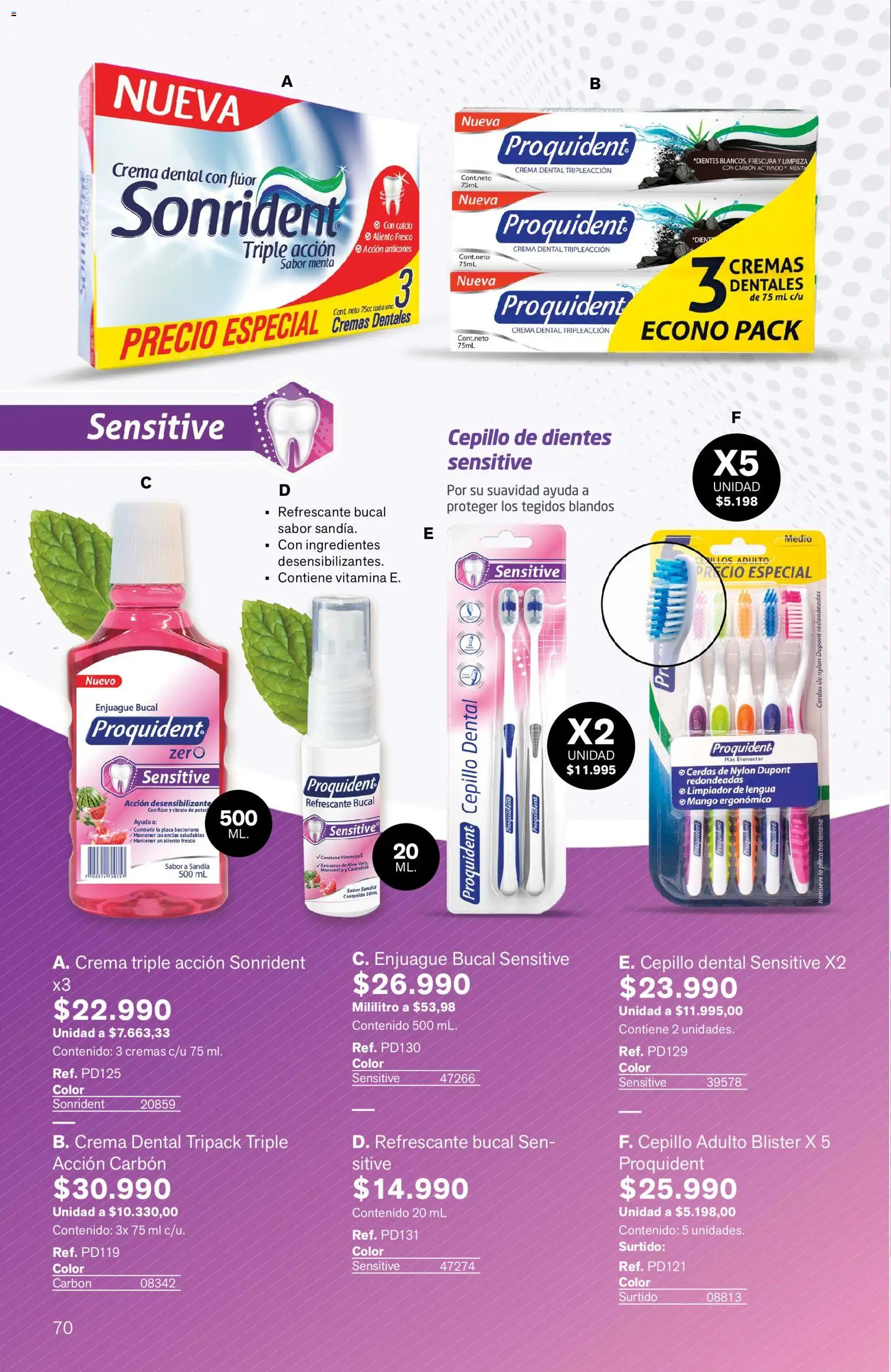 Leonisa revista - valida desde el 15.05.2026 | Página: 70 | Productos: Mango, Cepillo de dientes, Enjuague bucal, Crema dental