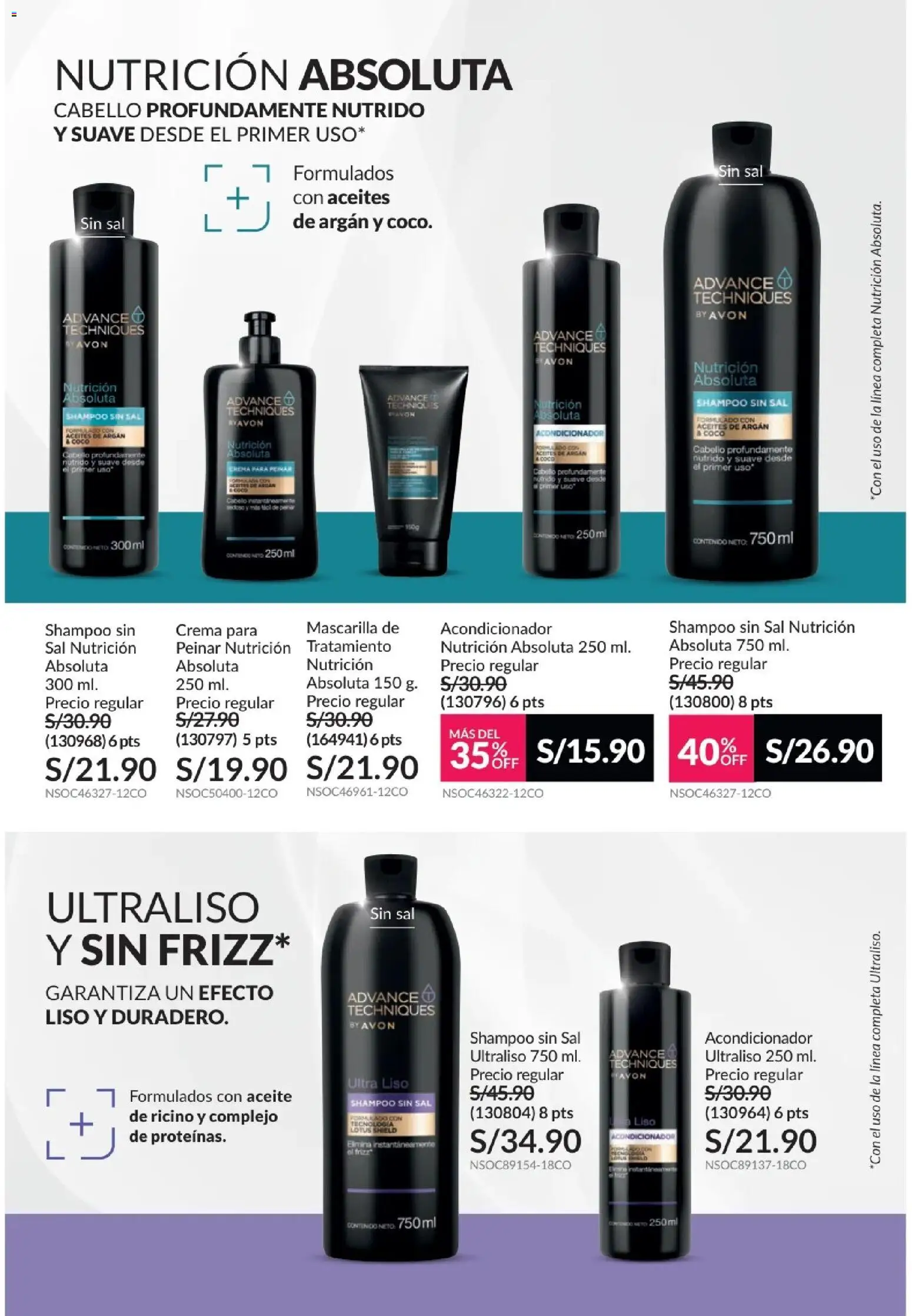 Catálogo Avon válido desde 24.05.2026 | Página: 175 | Productos: Shampoo, Acondicionador, Aceite, Crema