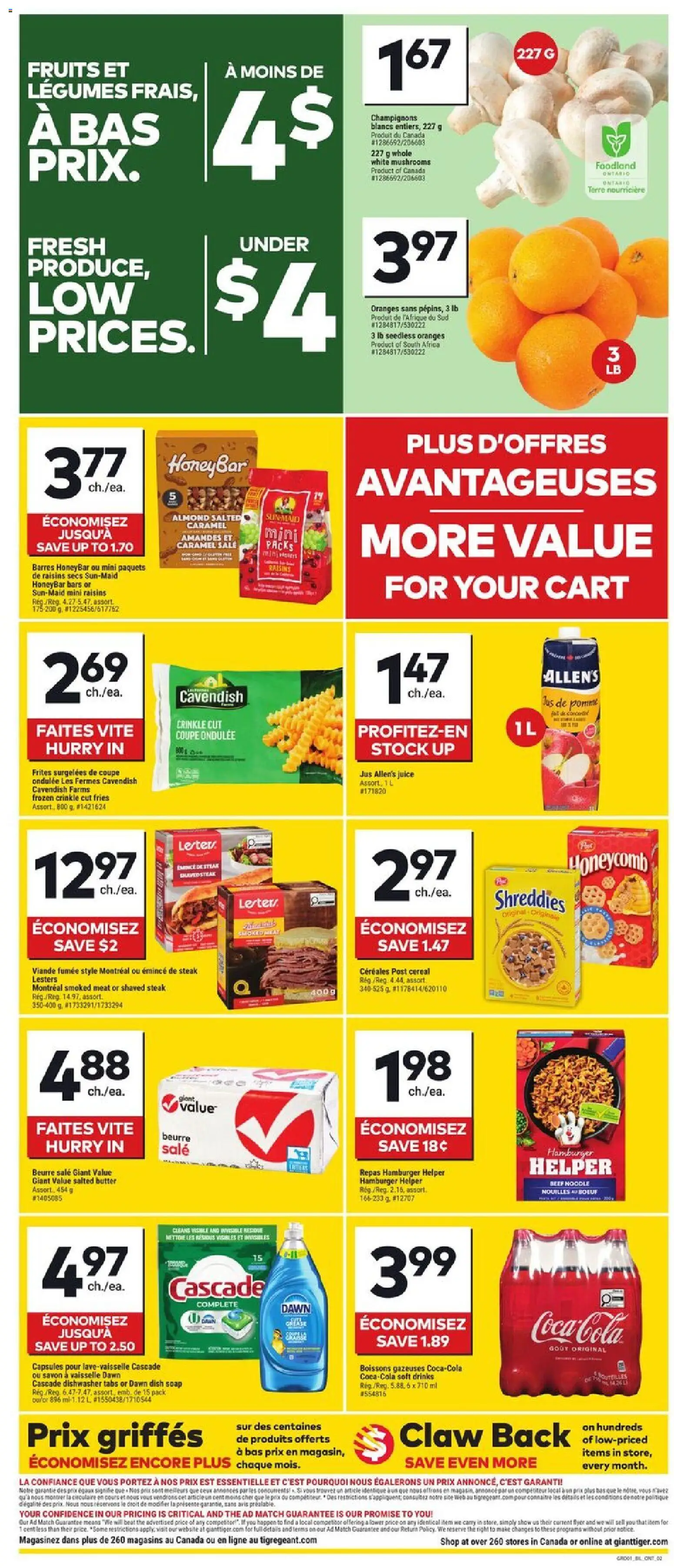 Giant Tiger flyer valid from Aug 5, 2026 | Page: 2 | Products: Beef, Dishwasher, Juice, Oranges