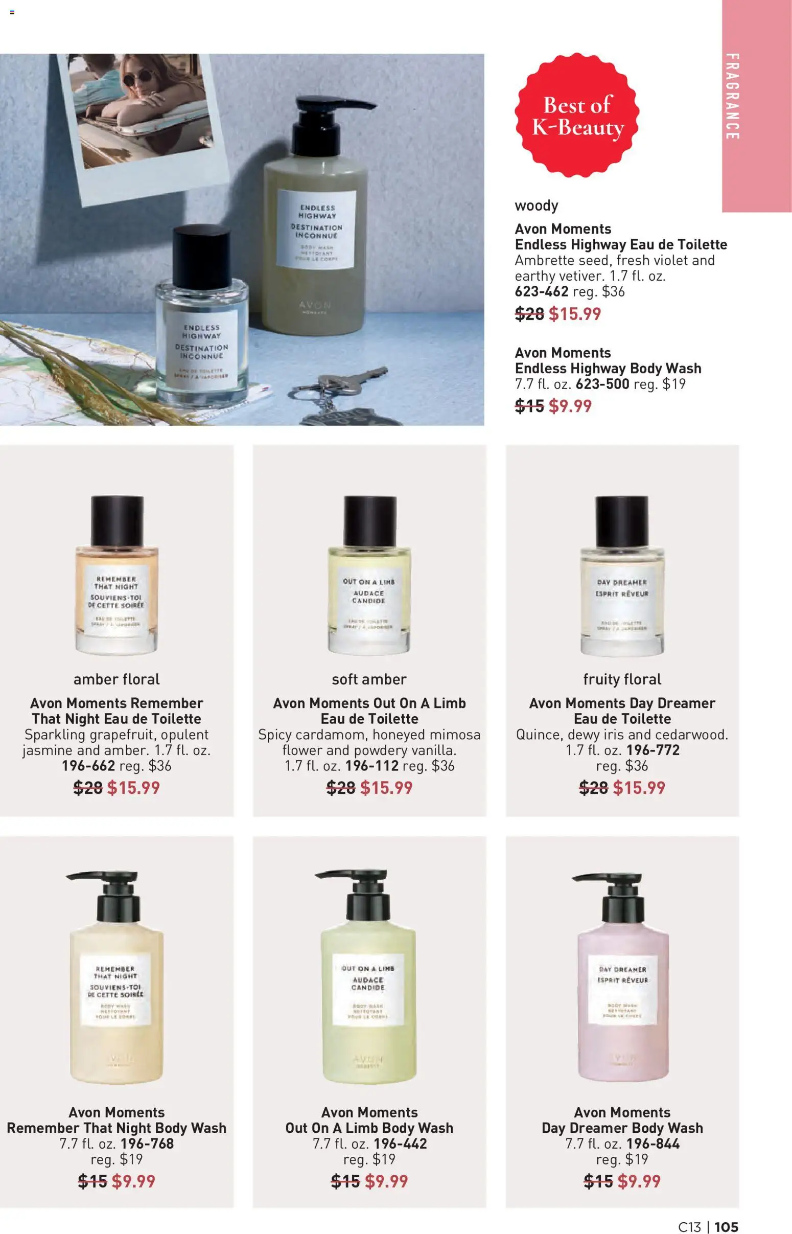 Avon Brochure - valid from 17.06.2026 | Page: 105 | Products: Fragrance, Eau de toilette, Body Wash
