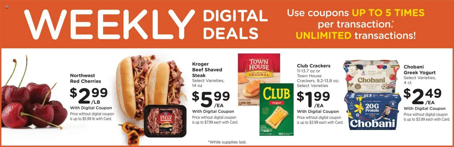Fry's Food Weekly Ad - valid from 06/24/2026 | Page: 2 | Products: Cherries, Yogurt, Beef