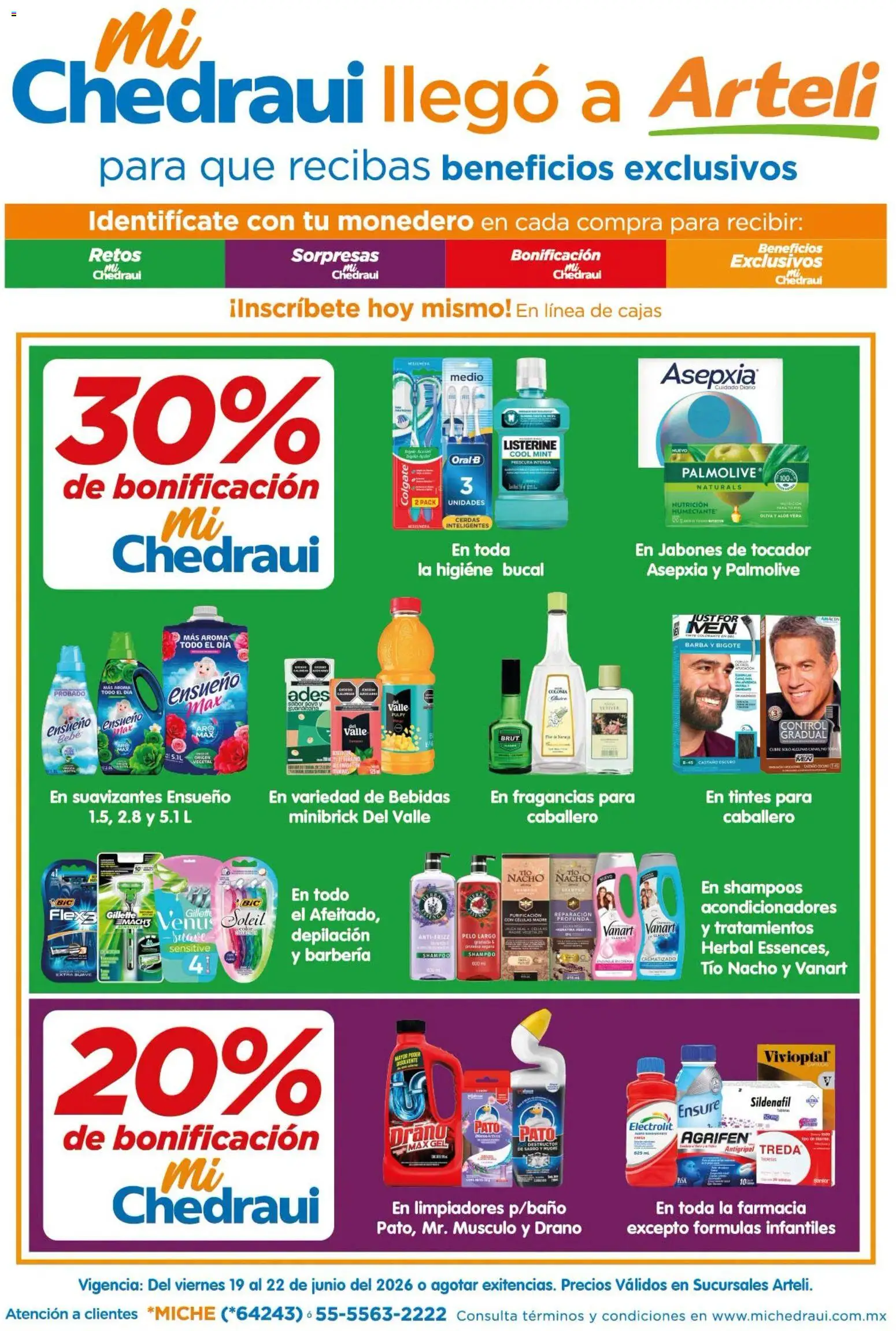 Nuevas ofertas de Arteli válidas en toda la República Mexicana desde el 19.06.2026. ¡Encuentra las mejores ofertas en Arteli folleto MiChedraui! | Página: 1