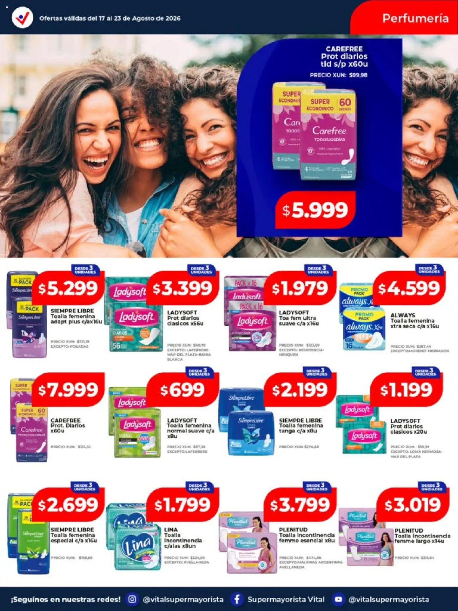 Vital - Ofertas │ válido desde el 17/08/2026 | Página: 6 | Productos: Toalla, Diarios