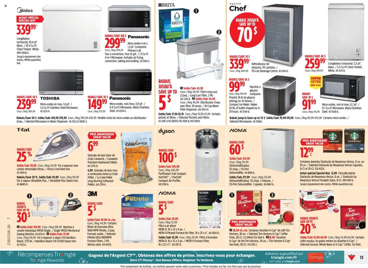 Canadian Tire flyer valid from Sep 17, 2026 | Page: 13 | Products: Tea, Granules, Grains, Ice