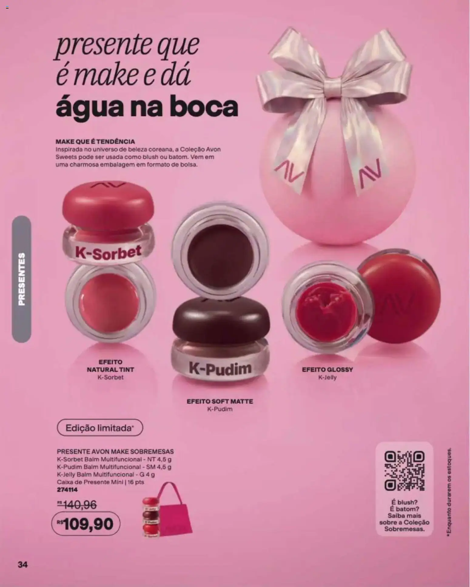 Avon Folheto - válido de 12/10/2026 | Página: 34 | Produtos: Batom, Multifuncional, Caixa, Água