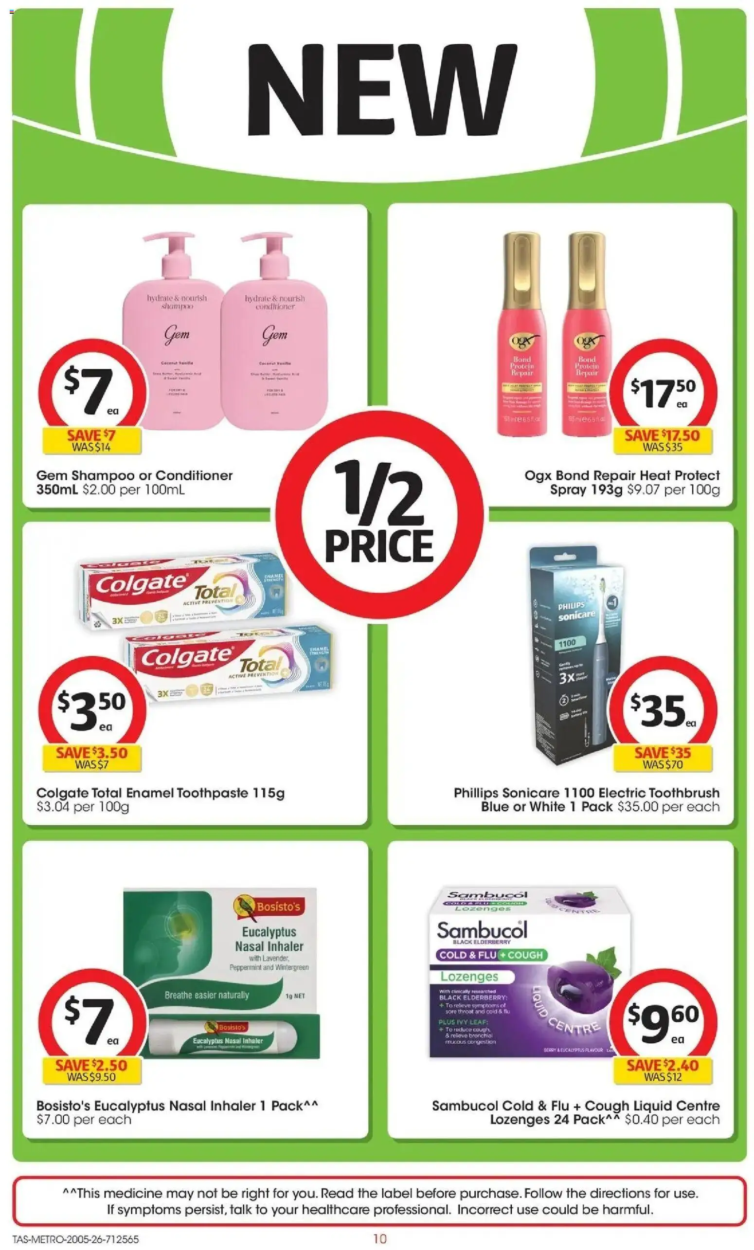 Coles catalogue - valid from 19.05.2026 | Page: 10 | Products: Gem, Shampoo, Toothbrush, Electric toothbrush