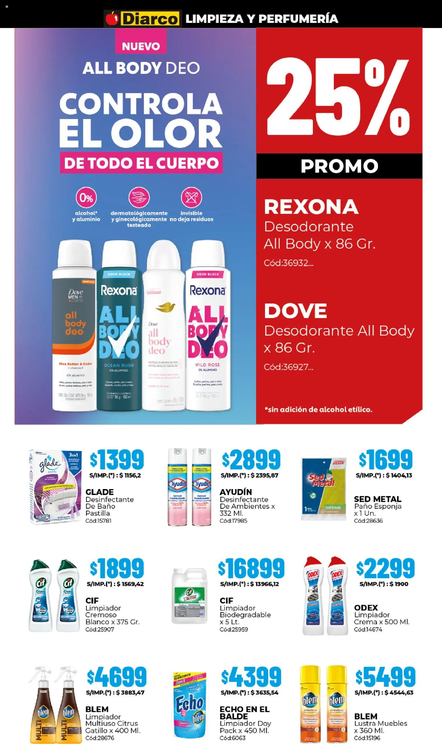 Diarco ofertas │ válido desde el 25.05.2026 | Página: 16 | Productos: Desinfectante, Baño, Desodorante, Esponja