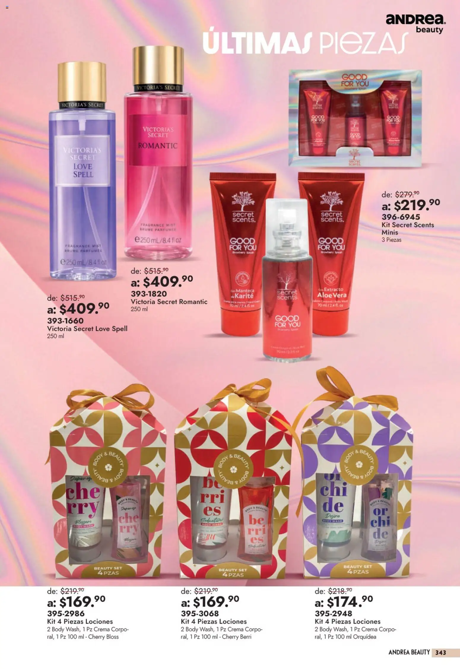 Nuevas ofertas de Andrea válidas en toda la República Mexicana desde el 13/09/2026. ¡Encuentra las mejores ofertas en Andrea catálogo Outlet! | Página: 343 | Productos: Crema, Orquídea, Body, Aloe Vera