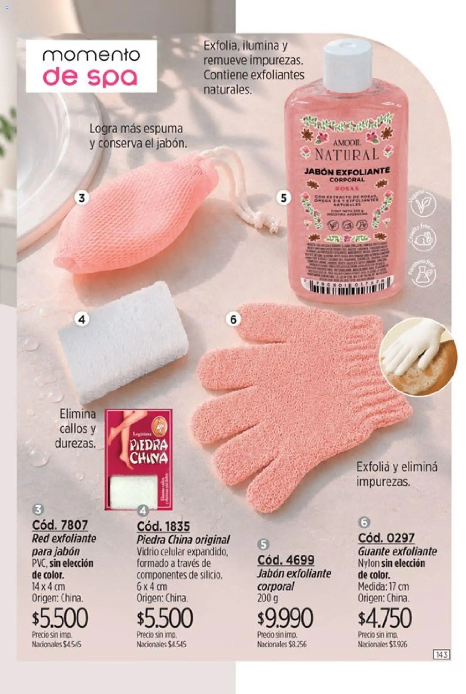 Catálogo Amodil Campaña 16 │ válido desde el 19/09/2026 | Página: 143 | Productos: Celular, Guante, Exfoliante corporal, Jabón