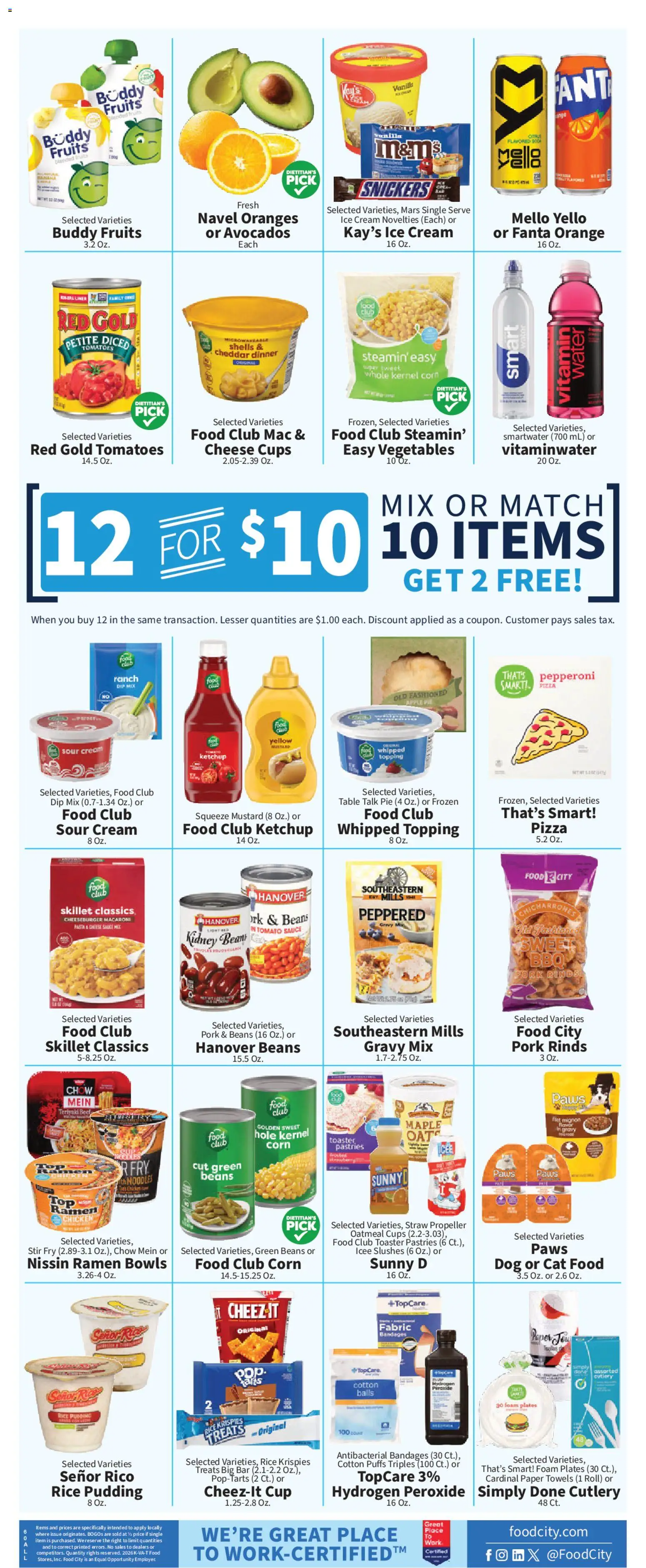 Food City Weekly Ad - valid from 07/15/2026 | Page: 8 | Products: Table, Ketchup, Water, Vegetables