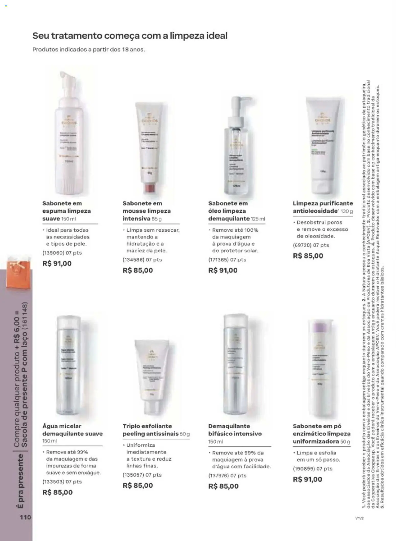Natura Folheto - válido de 22/06/2026 | Página: 110 | Produtos: Mousse, Maquiagem, Pó, Demaquilante