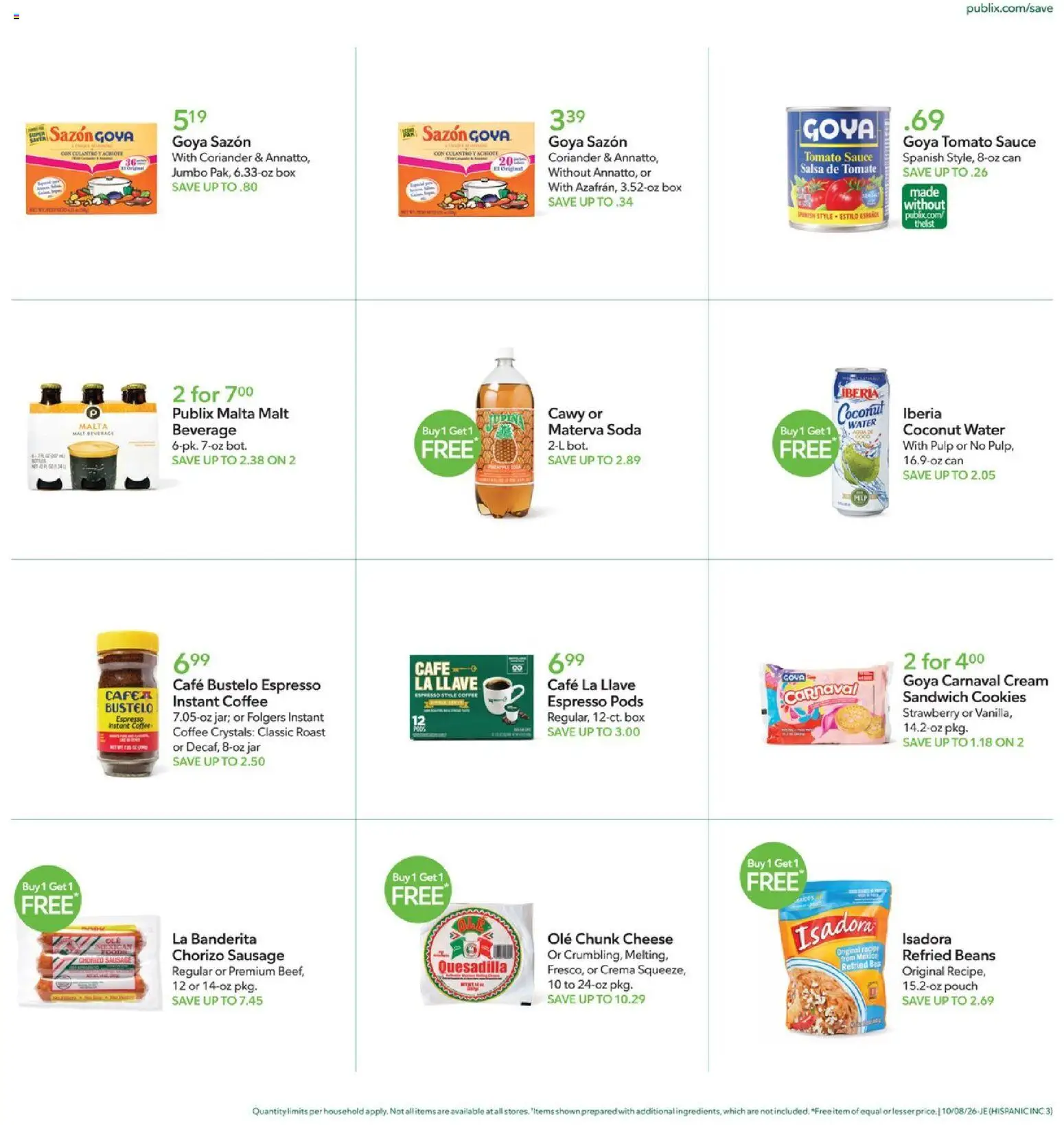 Publix Ad - valid from 10/08/2026 | Page: 3