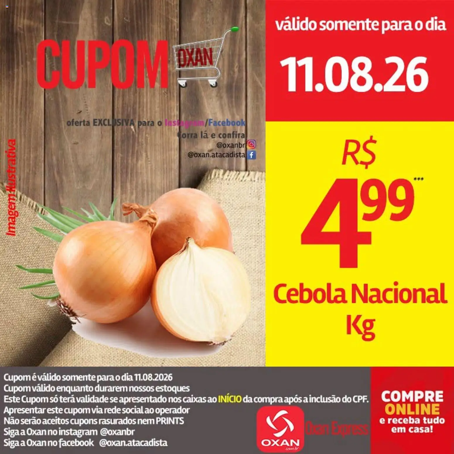 Oxan Atacadista Folheto - válido de 11/08/2026 | Página: 13 | Produtos: Cebola
