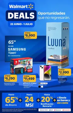 Vista previa de Walmart folleto Deals, nuevo folleto de la tienda, válido en México a partir del 22/06/2026