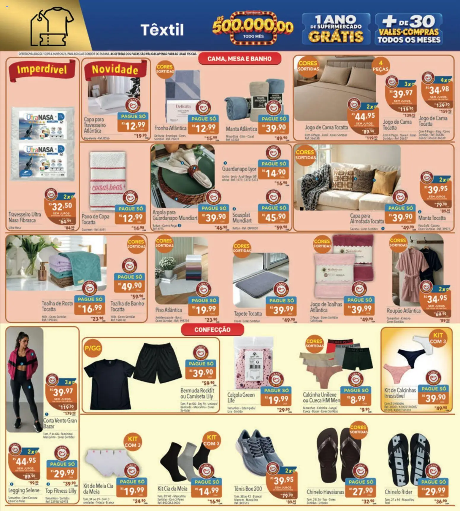 Supermercados Condor Folheto - válido de 10/09/2026 | Página: 25 | Produtos: Cama, Tênis, Repelente, Roupão