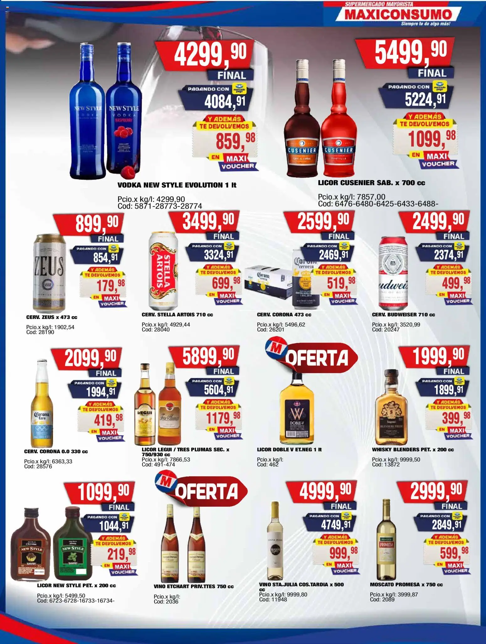 Maxiconsumo ofertas │ válido desde el 18.05.2026 | Página: 19 | Productos: Vodka, Whisky, Cera, Cerveza