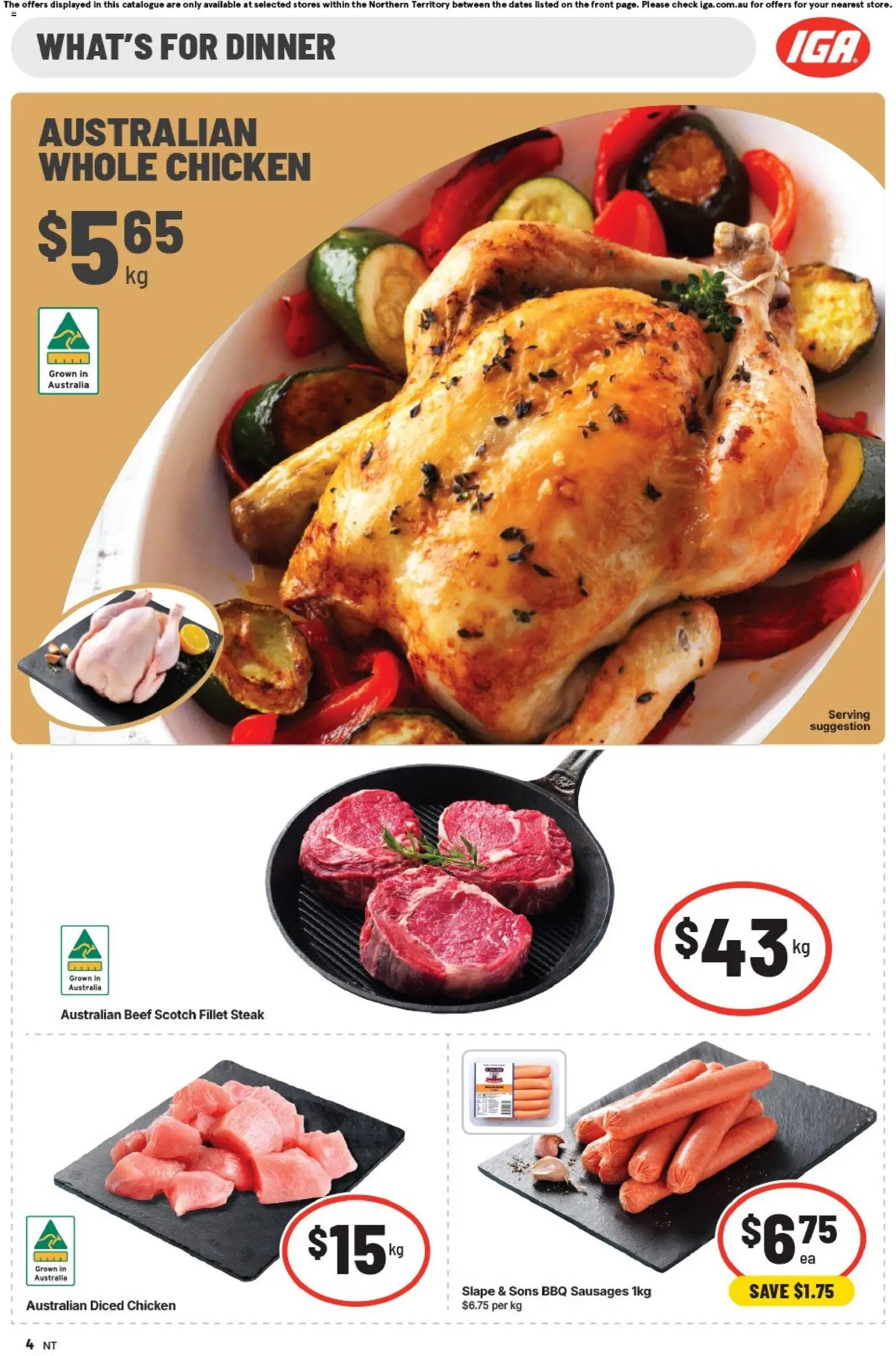 IGA catalogue - valid from 05/08/2026 | Page: 6 | Products: Chicken, Beef, Steak, Scotch