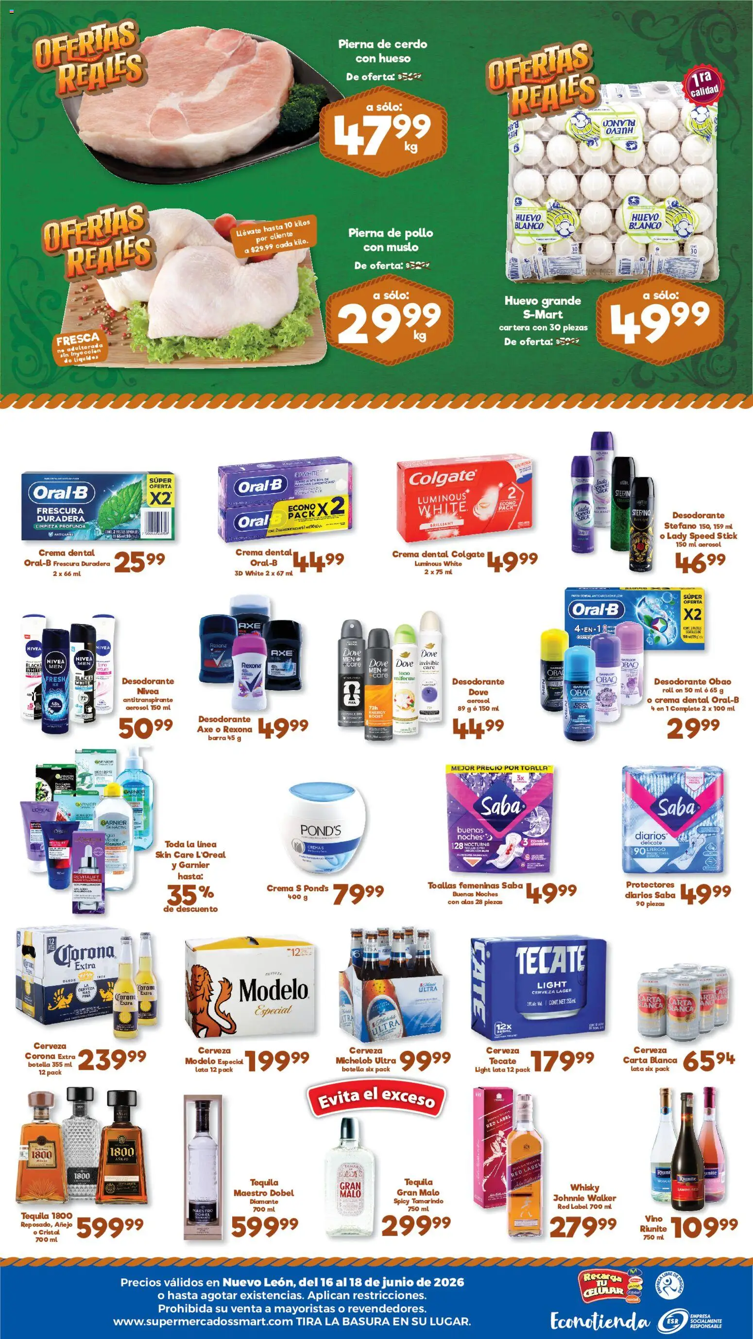 Nuevas ofertas de S-Mart válidas en toda la República Mexicana desde el 16.06.2026. ¡Encuentra las mejores ofertas en S-Mart folleto Ofertas de feria Monterrey! | Página: 2