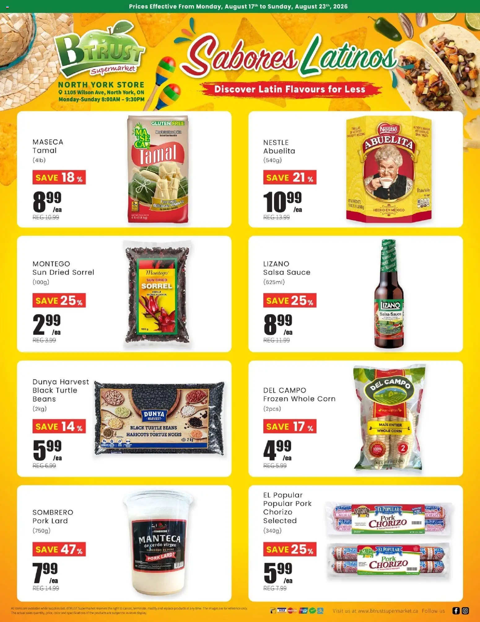 Btrust Supermarket flyer valid from Aug 17, 2026 | Page: 1 | Products: Pork lard, Beans, Hot chocolate, Pork