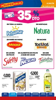 Vista previa La Anonima catálogo válido desde el 24/09/2026 | Página: 4 | Productos: Bebidas, Harina, Papas, Aceite de girasol