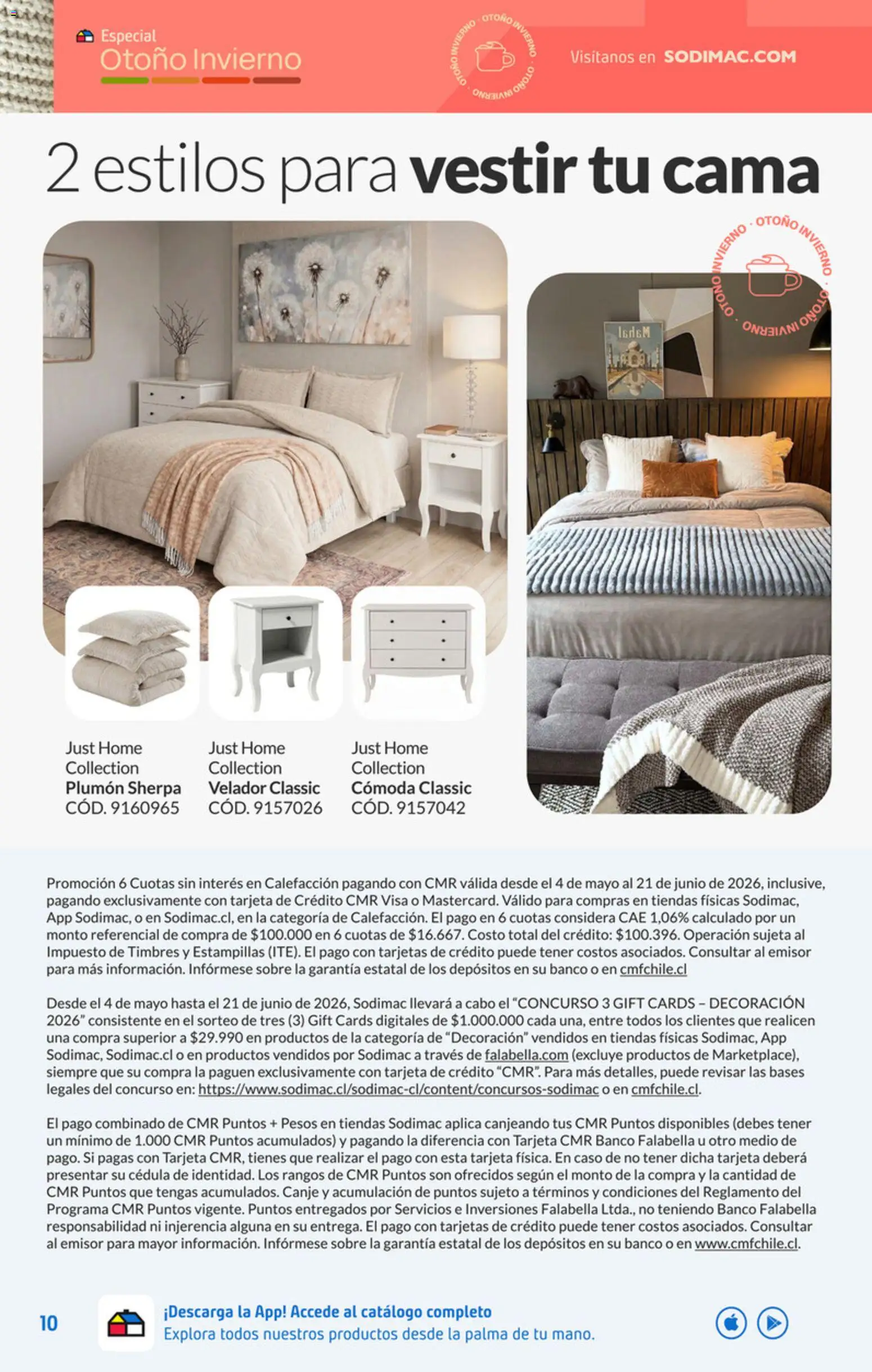 Sodimac Ofertas │ válido desde el 30.06.2026 | Página: 10 | Productos: Caso, Cama, Banco, Sobre