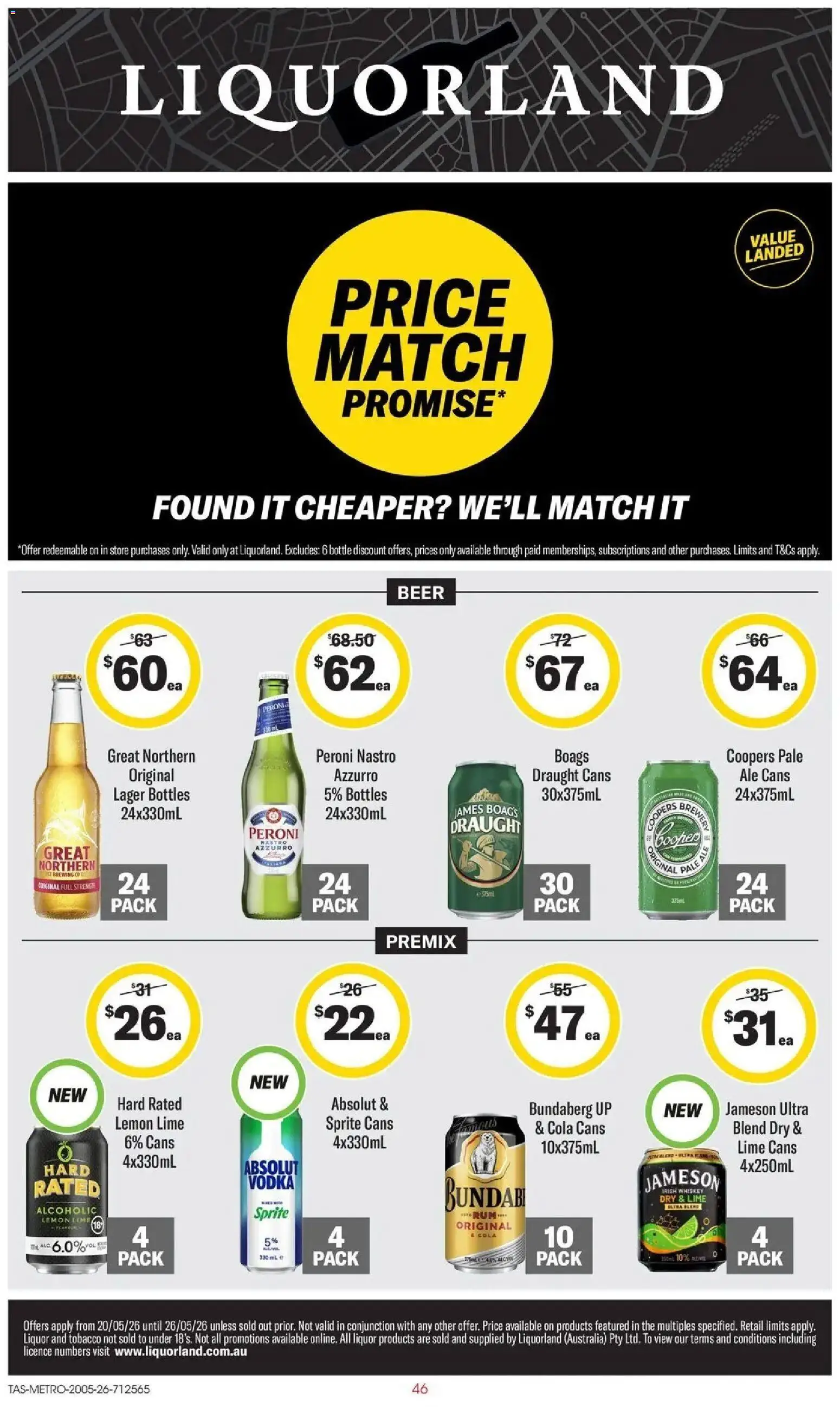 Coles catalogue - valid from 19.05.2026 | Page: 46 | Products: Whiskey, Lemon, Lime, Date