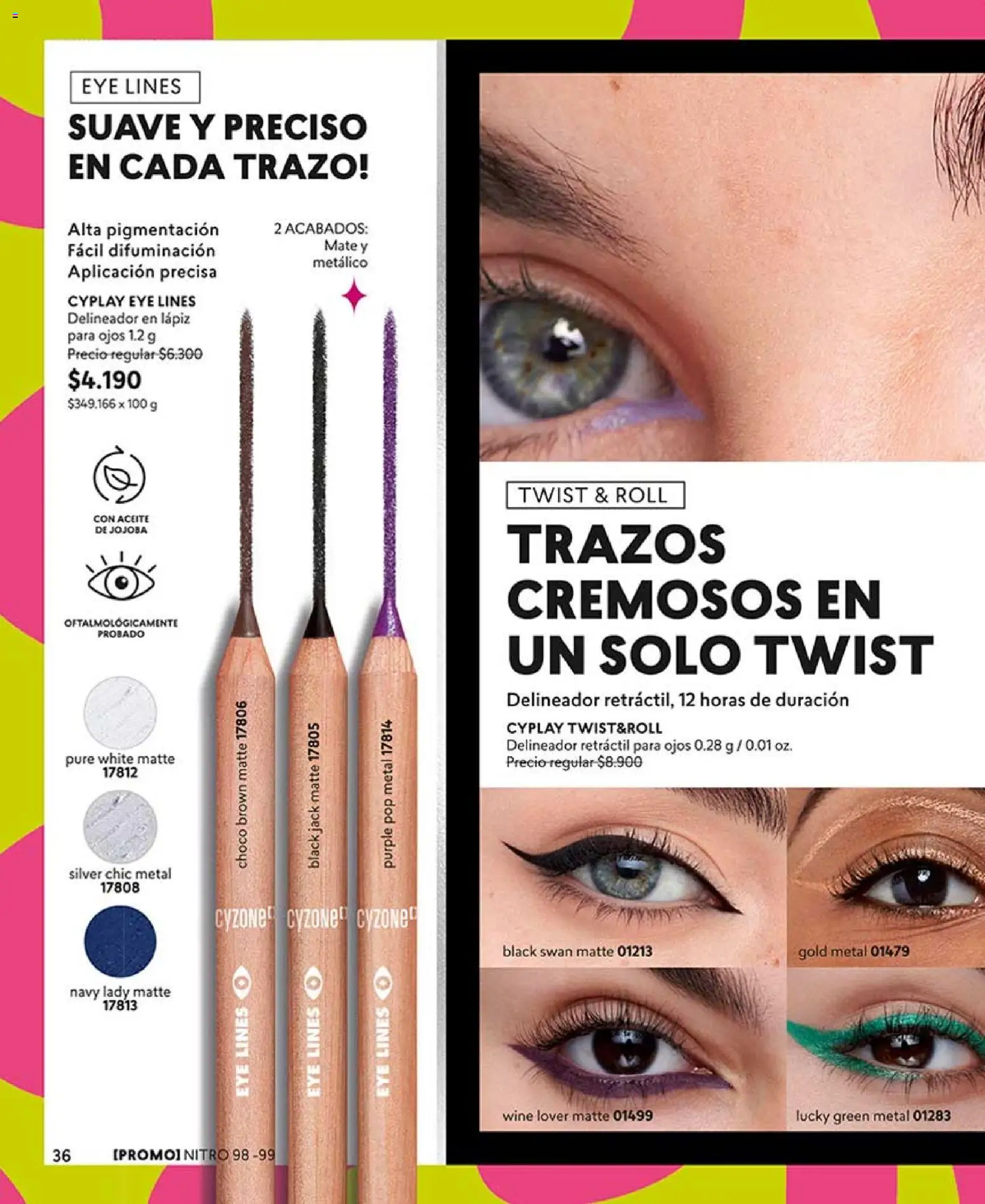 Catálogo CyZone Campaña 11 │ válido desde el 14.06.2026 | Página: 48 | Productos: Mate, Delineador, Aceite