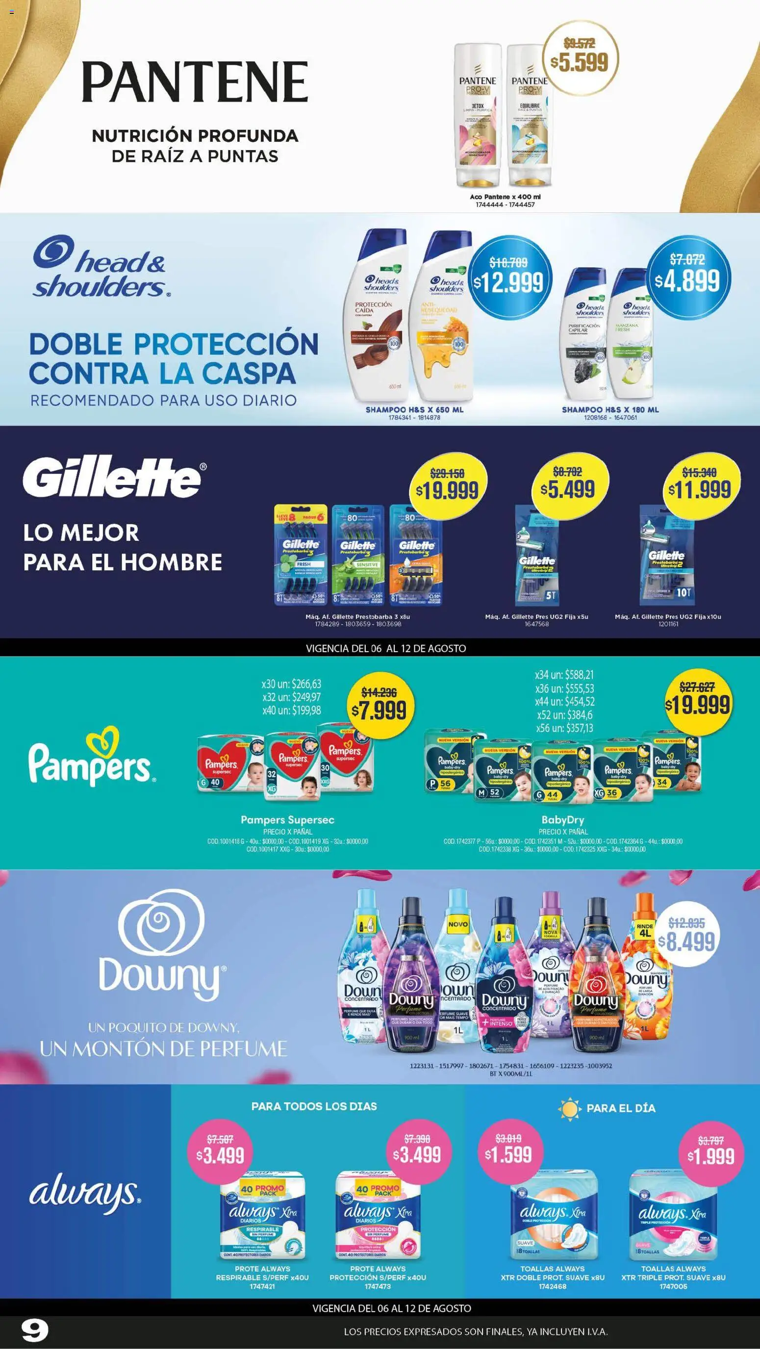 Makro ofertas │ válido desde el 06/08/2026 | Página: 9 | Productos: Perfumes, Perfume, Shampoo, Protectores diarios