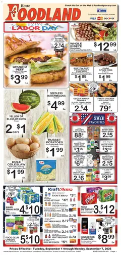 Preview of Foodland weekly ads valid from 09/01/2026