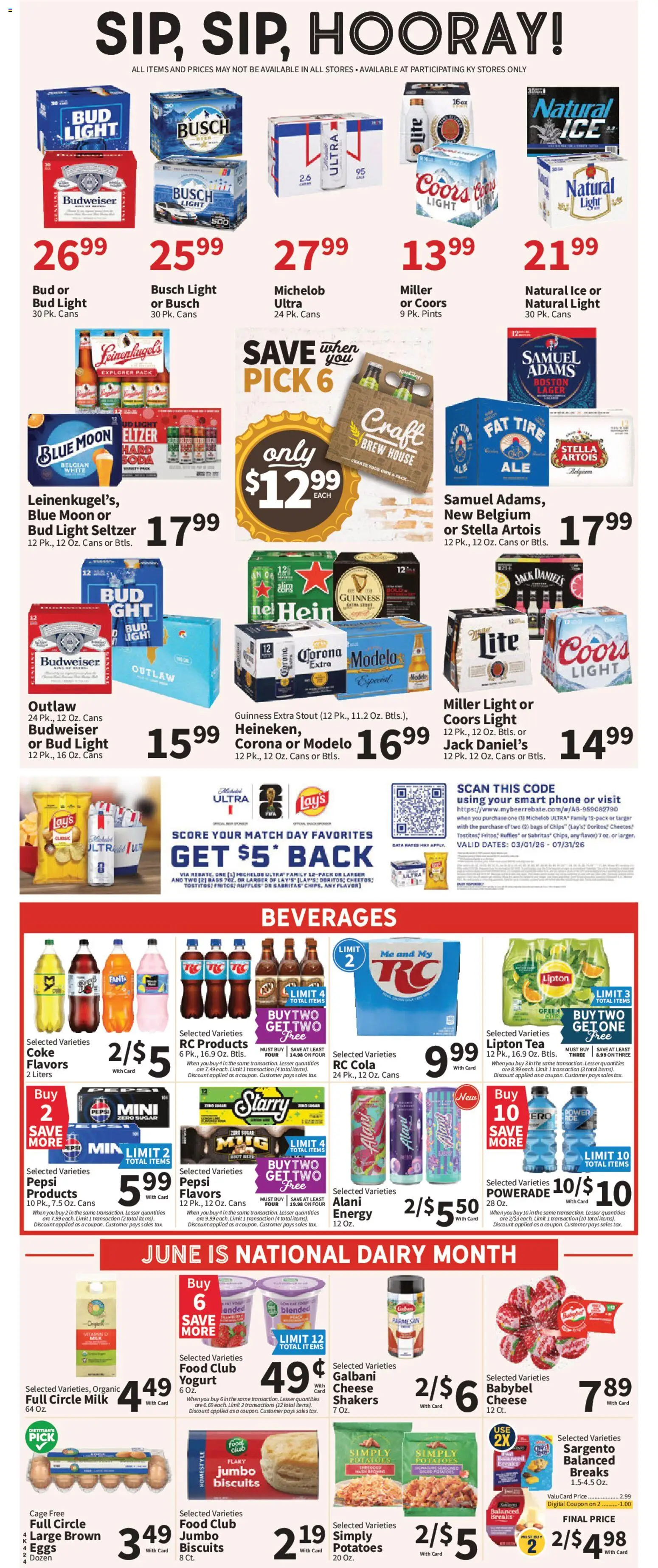 Food City Weekly Ad - valid from 17.06.2026 | Page: 6 | Products: Yogurt, Eggs, Sugar, Phone