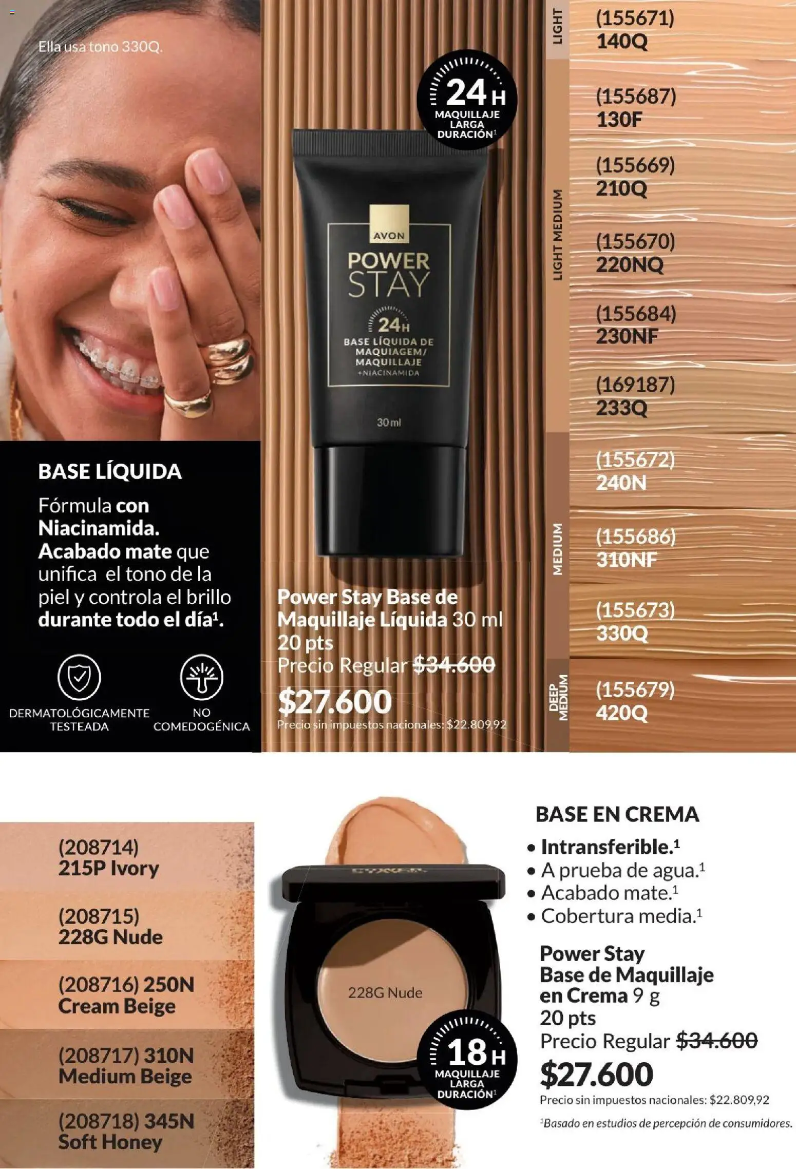 Catálogo AVON Campaña 4/2026 │ válido desde el 01/04/2026 | Página: 35 | Productos: Mate, Base de maquillaje, Maquillaje, Crema