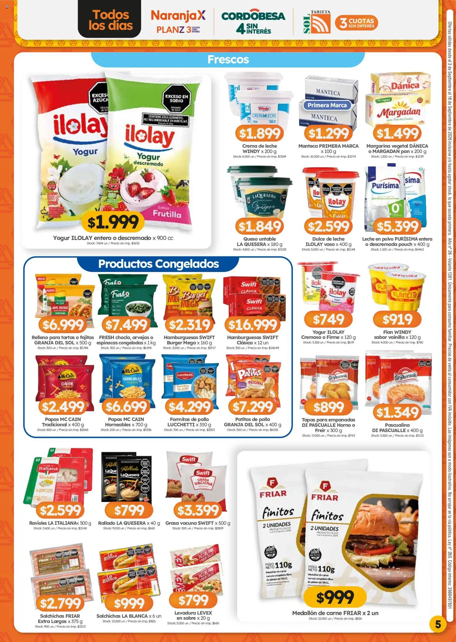 Cordiez - Ofertas │ válido desde el 03/09/2026 | Página: 5 | Productos: Crema de leche, Carne, Dulce, Crema