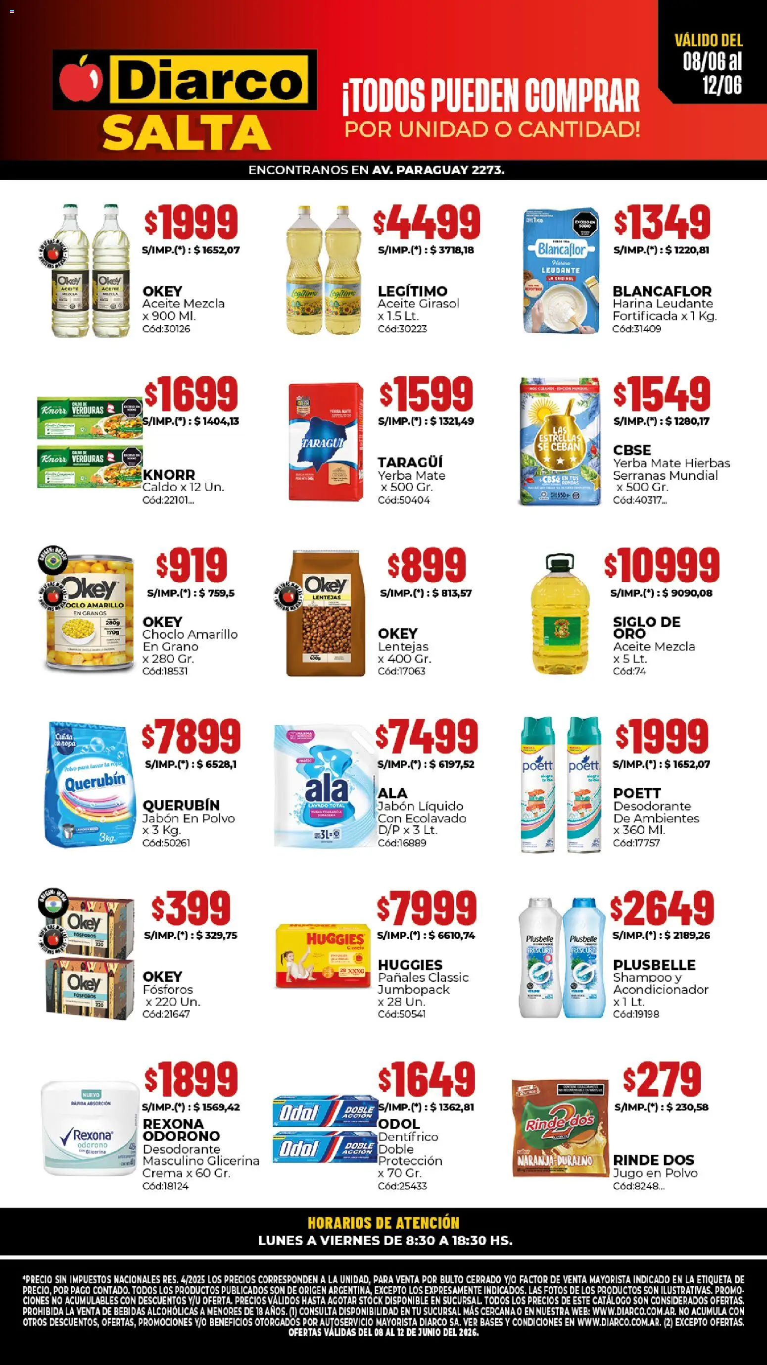 Diarco - Ofertas Salta │ válido desde el 08.06.2026 | Página: 1