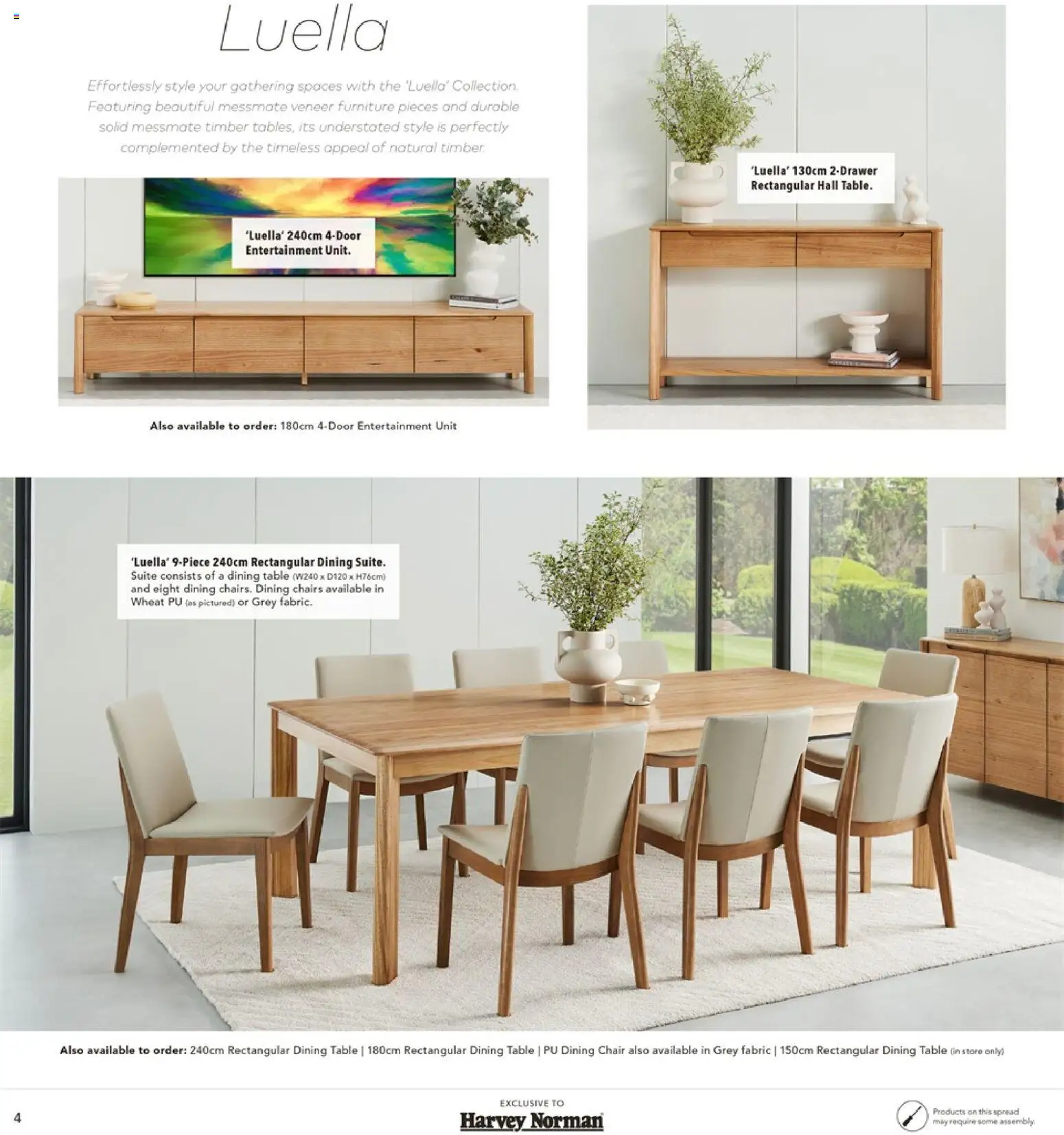 Harvey Norman catalogue - valid from 12.02.2026 | Page: 4 | Products: Table, Chair, Suite, Wheat
