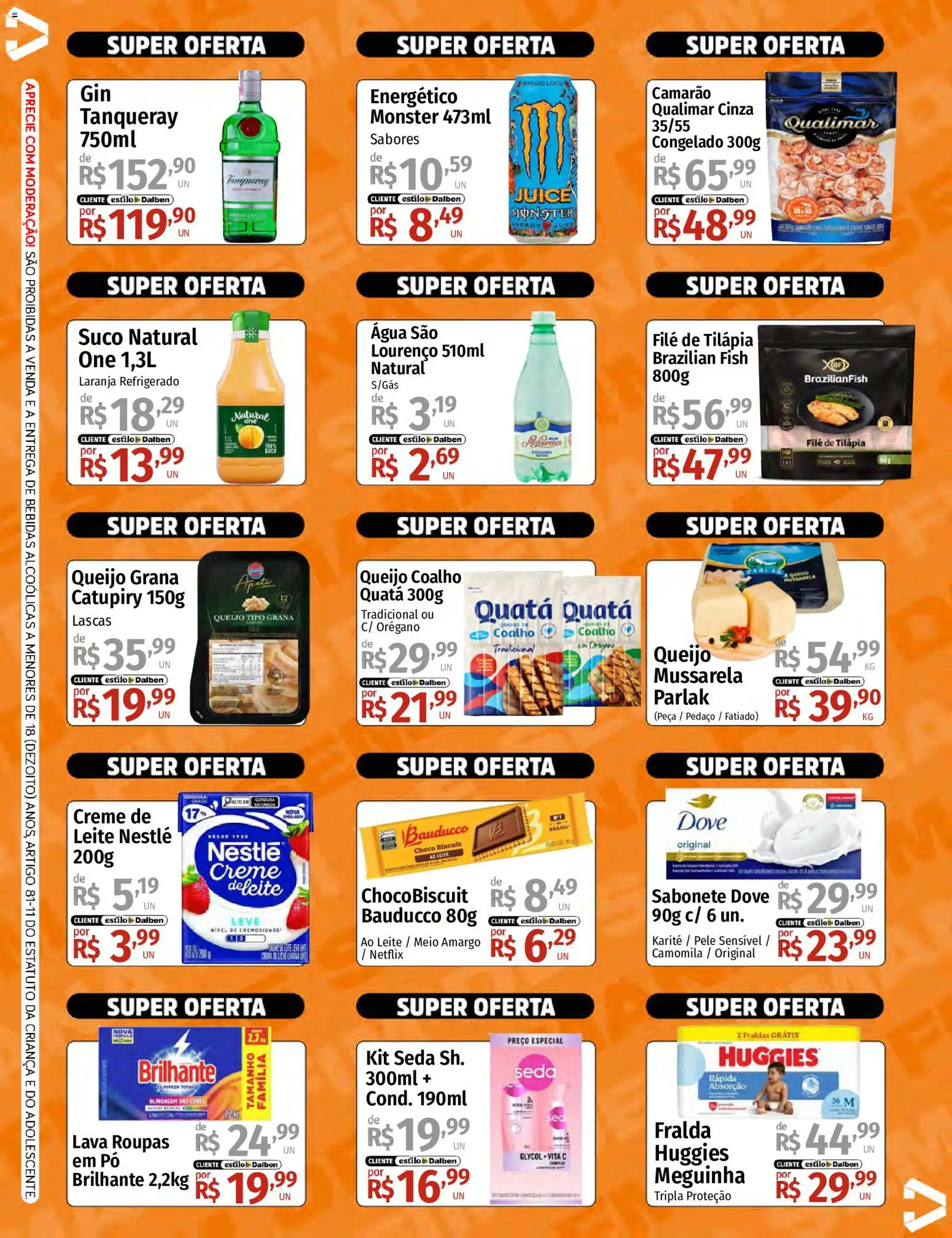 Supermercado Dalben Folheto - válido de 12.06.2026 | Página: 2 | Produtos: Creme, Sabonete, Monster, Filé de tilápia