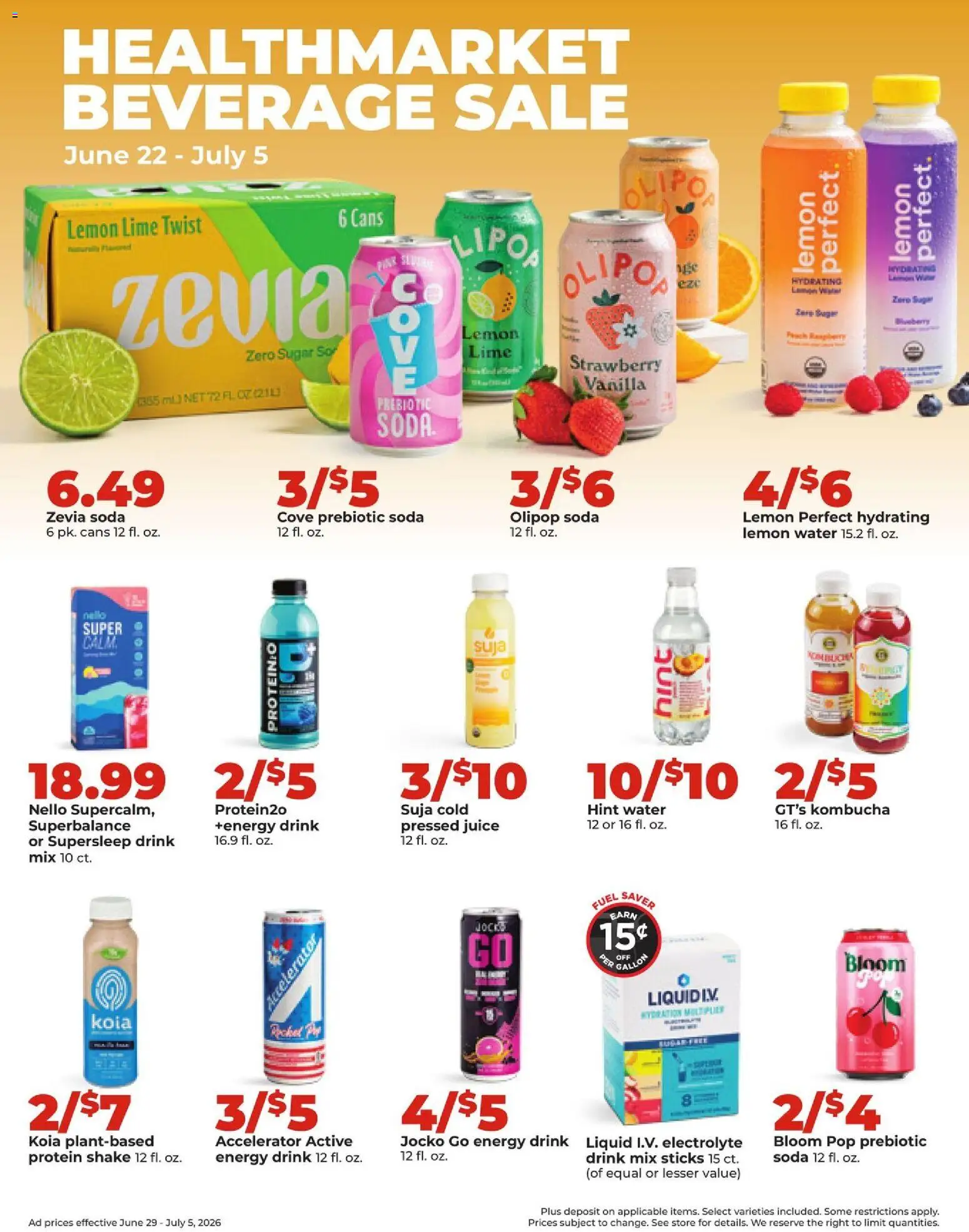 HyVee Weekly Ad - valid from 06/29/2026 | Page: 38 | Products: Juice, Water, Sugar, Lemon