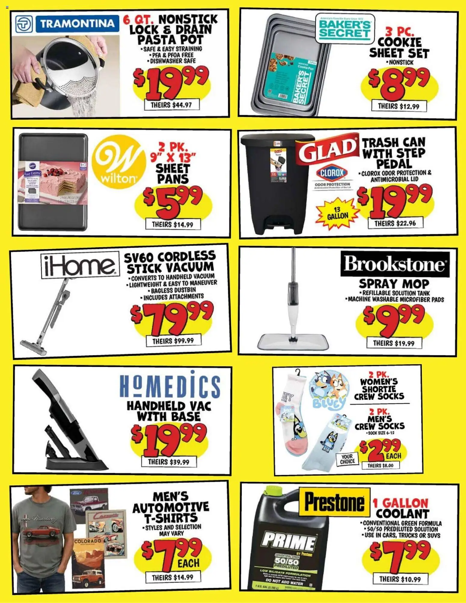 Ollie's Weekly Ad - valid from 09/18/2026 | Page: 4 | Products: Pasta, Water, Mop, Dishwasher