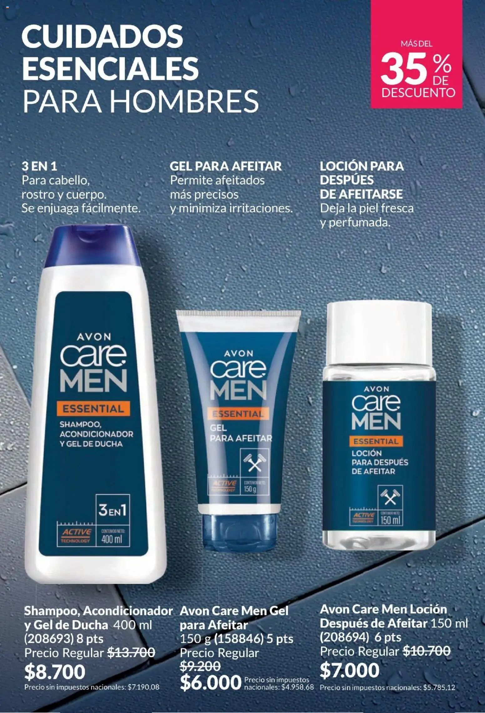 Catálogo AVON Campaña 4/2026 │ válido desde el 01/04/2026 | Página: 160 | Productos: Ducha, Acondicionador, Loción para después de afeitar, Gel de ducha
