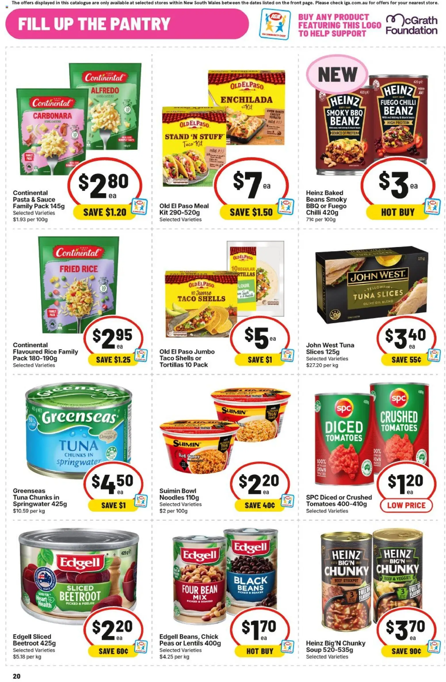 IGA catalogue - valid from 23/09/2026 | Page: 20 | Products: Flour, Noodles, Pasta, Tortillas