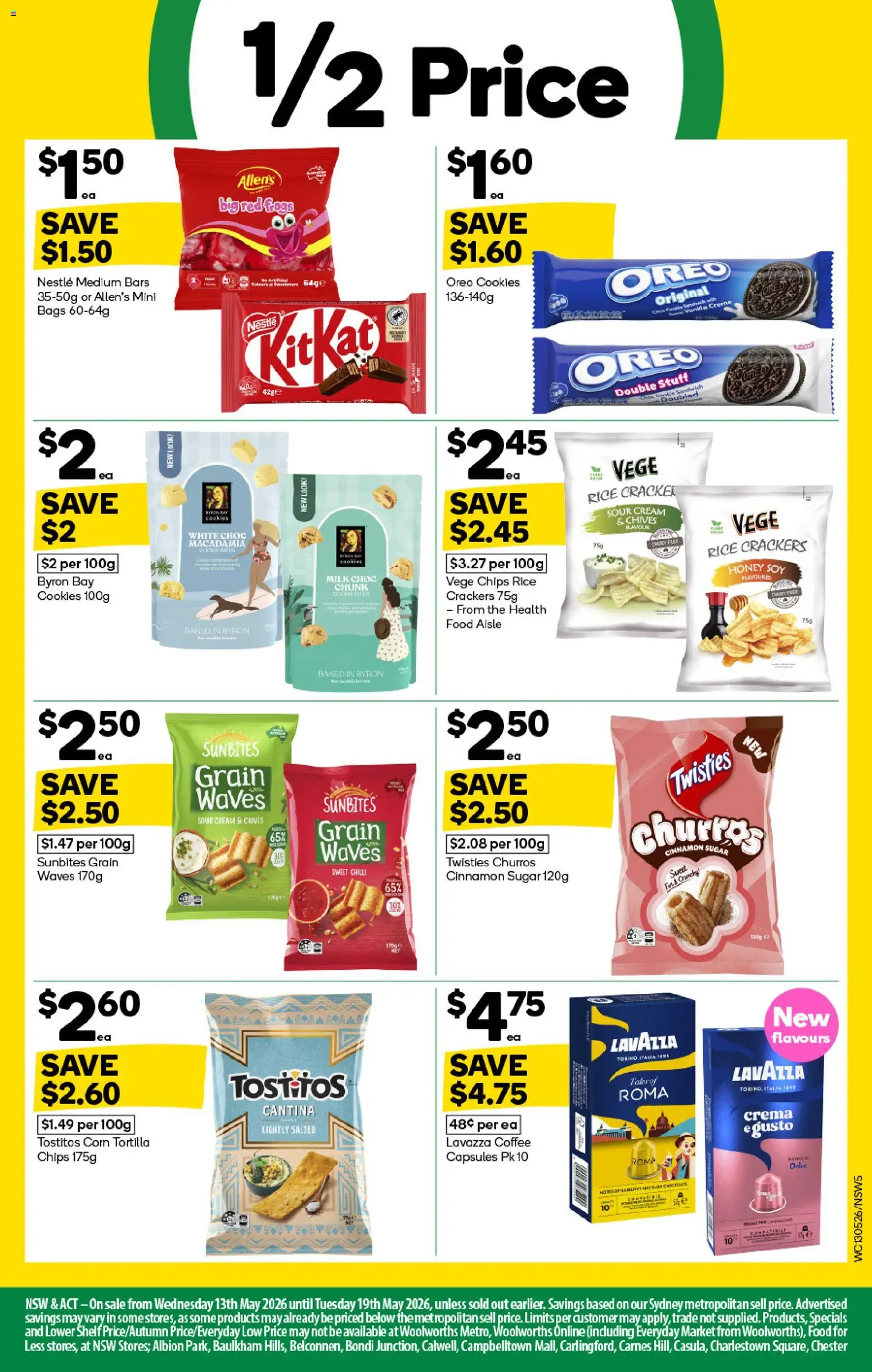 Woolworths catalogue - valid from 13.05.2026 | Page: 5 | Products: Sour cream, Chips, Sugar, Chilli