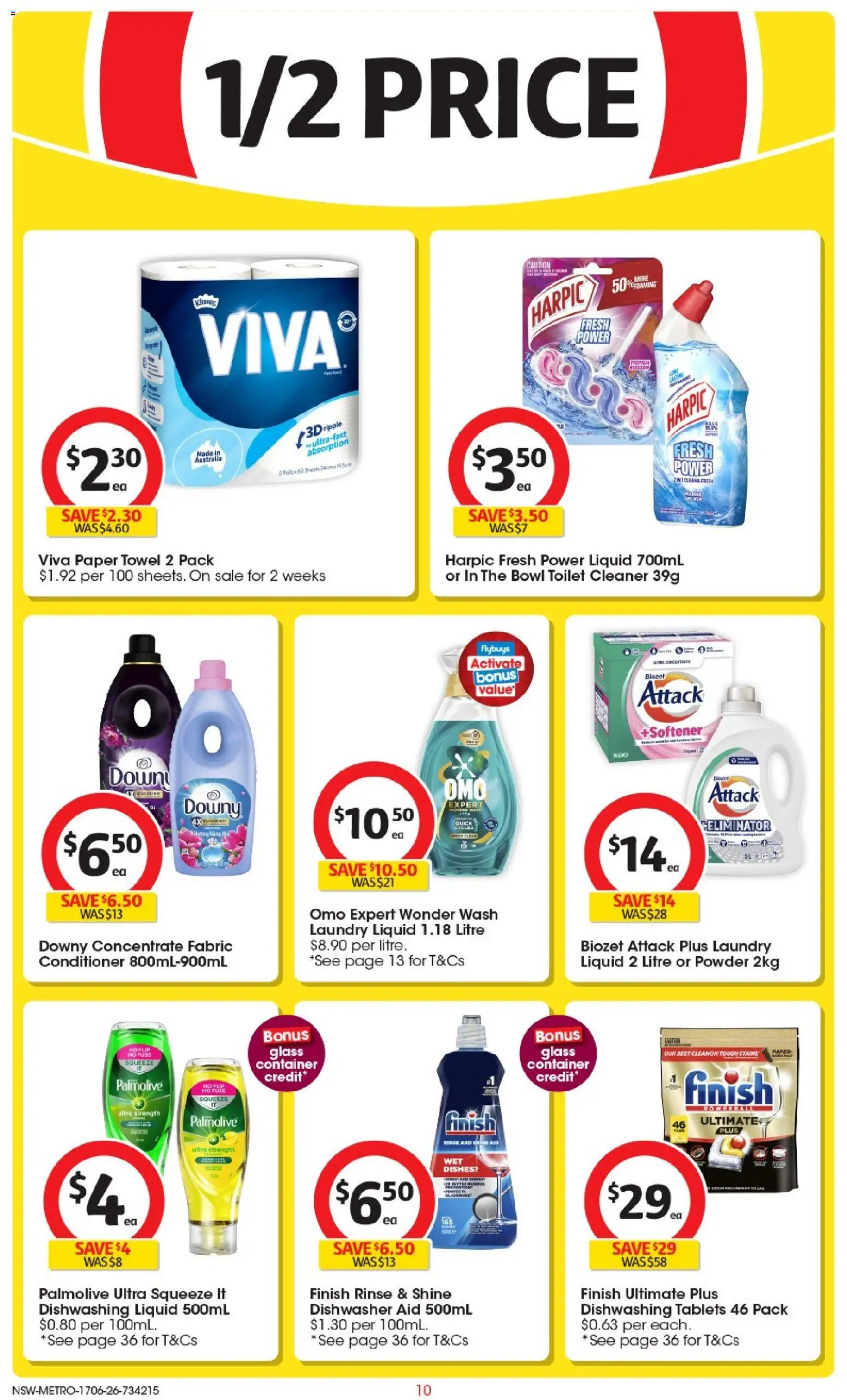 Coles catalogue - valid from 17.06.2026 | Page: 10 | Products: Powder, Cleaner, Laundry, Dishwasher