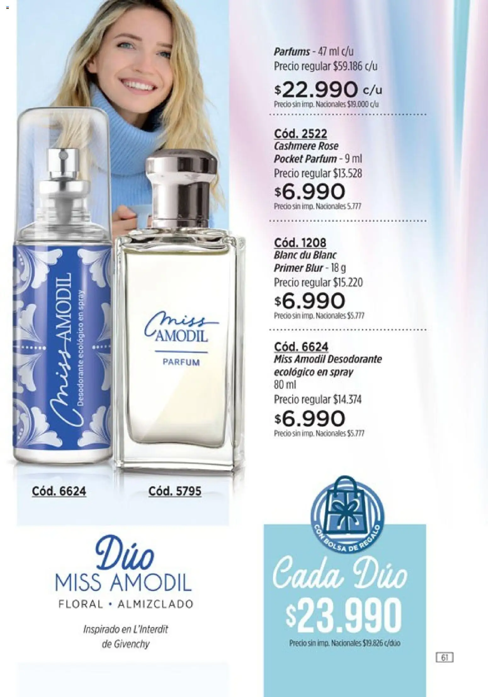 Catálogo Amodil Campaña 9 │ válido desde el 05.05.2026 | Página: 61 | Productos: Bolsa, Desodorante
