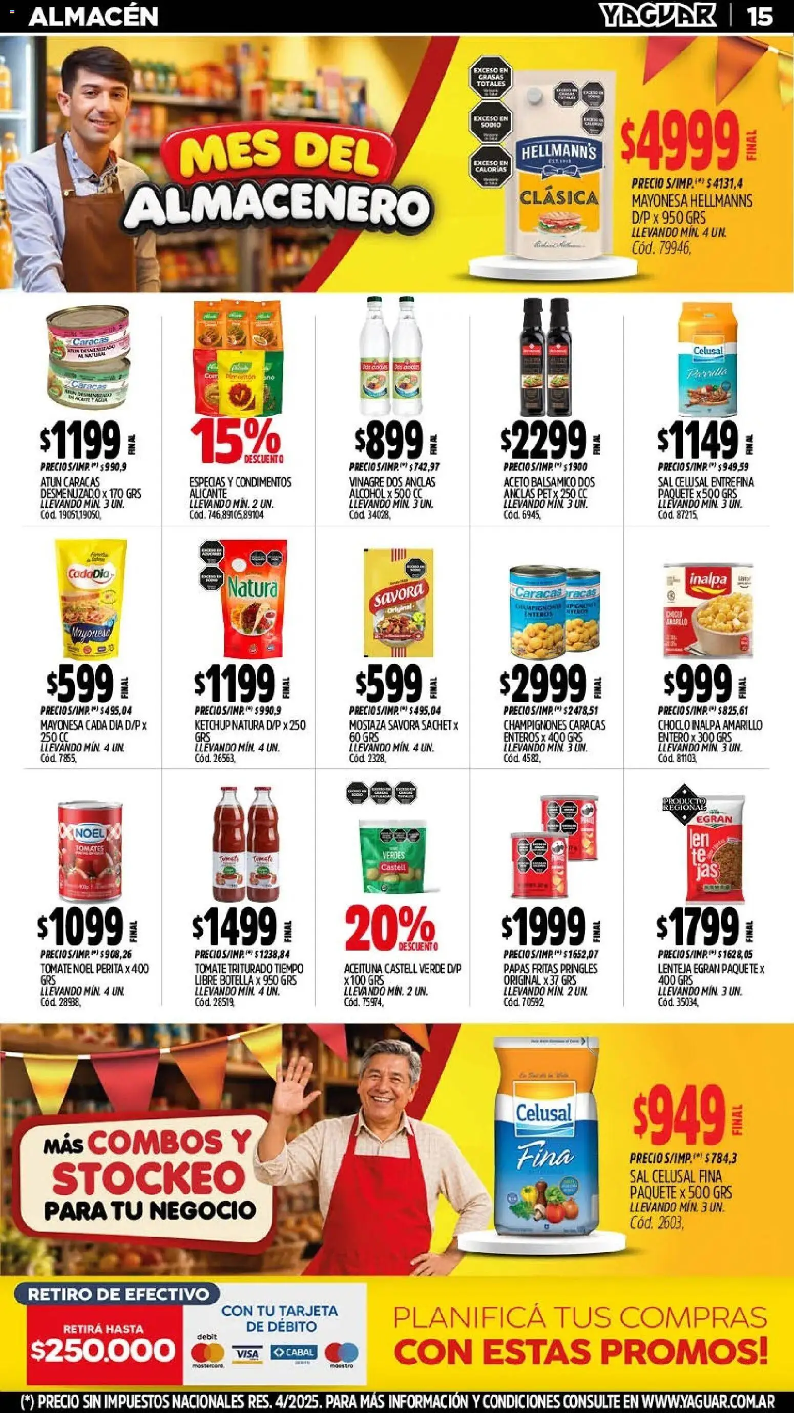 Yaguar - Oferta Semanal Neuquen │ válido desde el 21/09/2026 | Página: 15 | Productos: Especias, Mayonesa, Pimentón, Alcohol