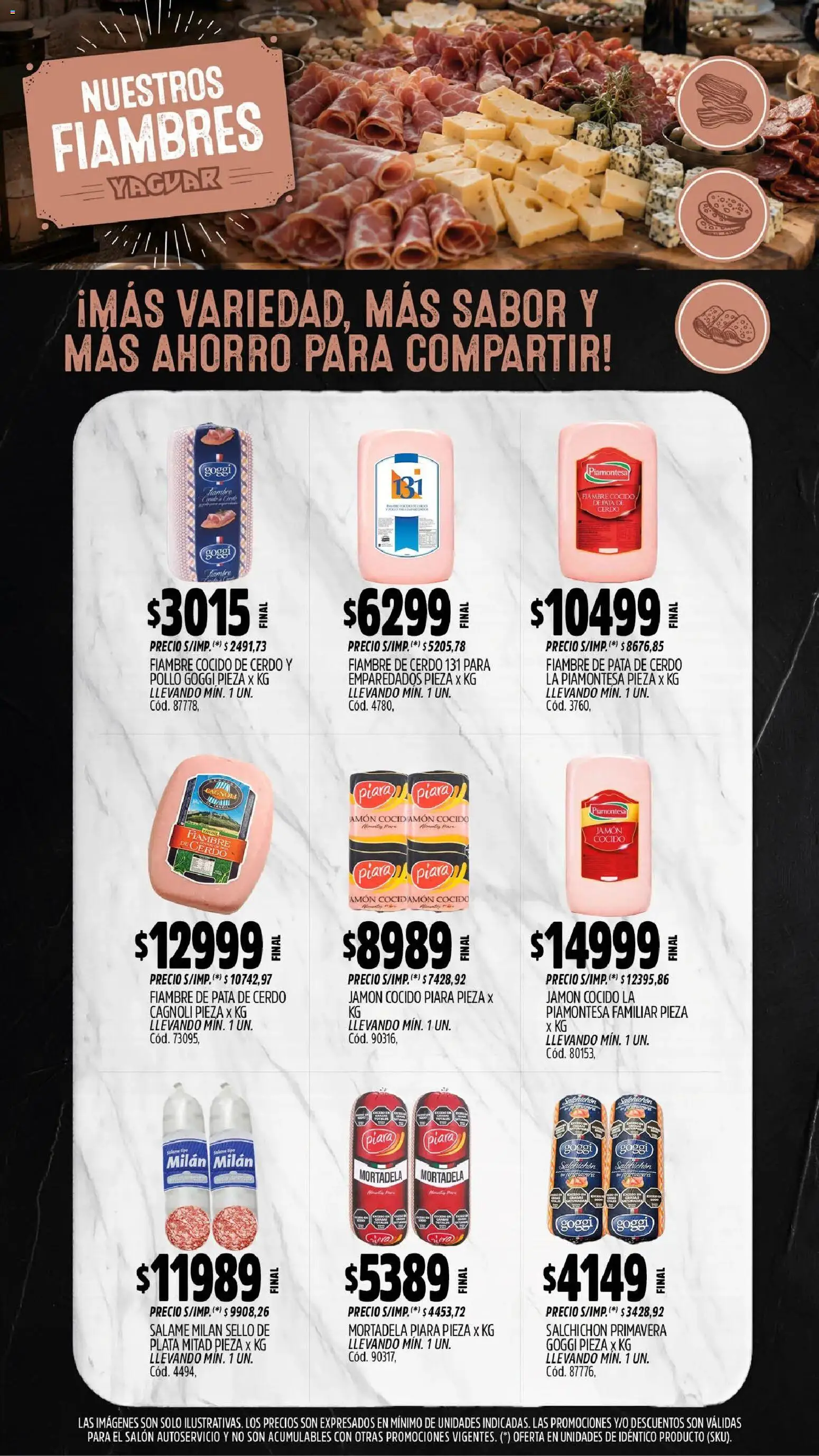 Yaguar - Oferta Semanal Parque Chacabuco │ válido desde el 31/08/2026 | Página: 9 | Productos: Pata de cerdo, Jamón, Salame, Cerdo
