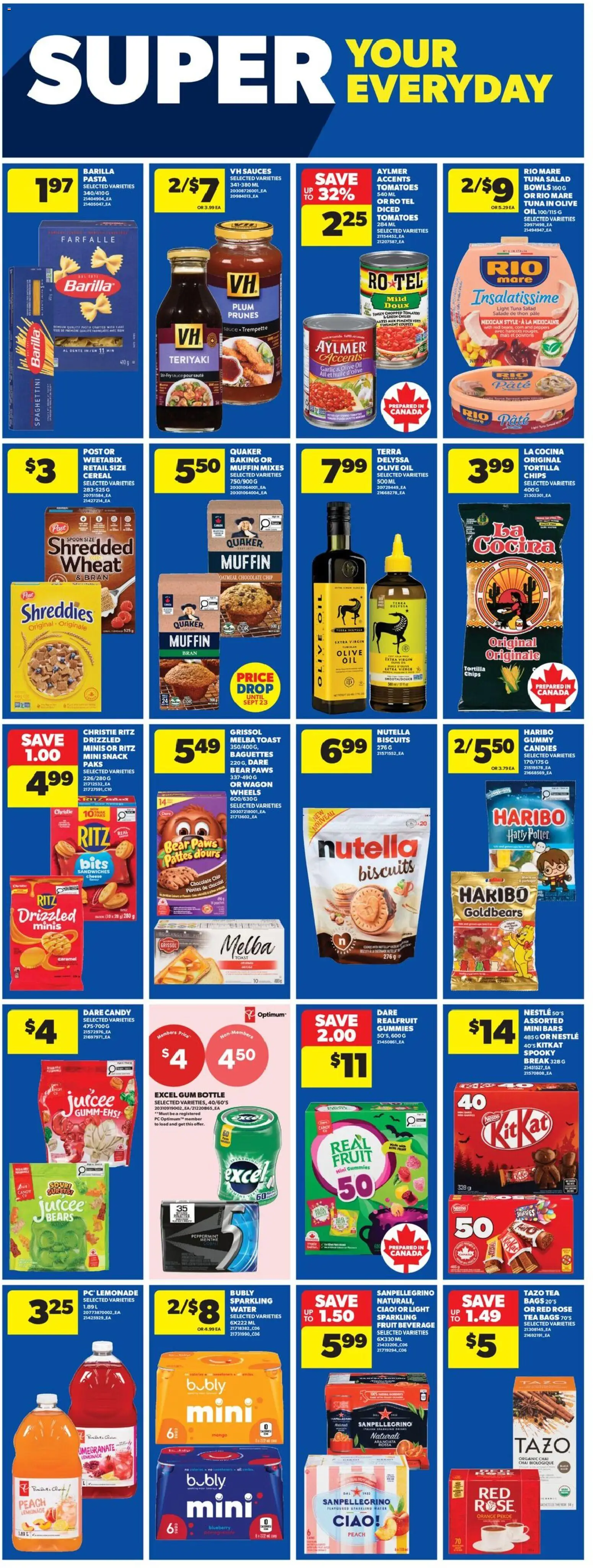 Real Canadian Superstore flyer valid from Aug 27, 2026 | Page: 25 | Products: Toast, Extra virgin olive oil, Olive oil, Sauces