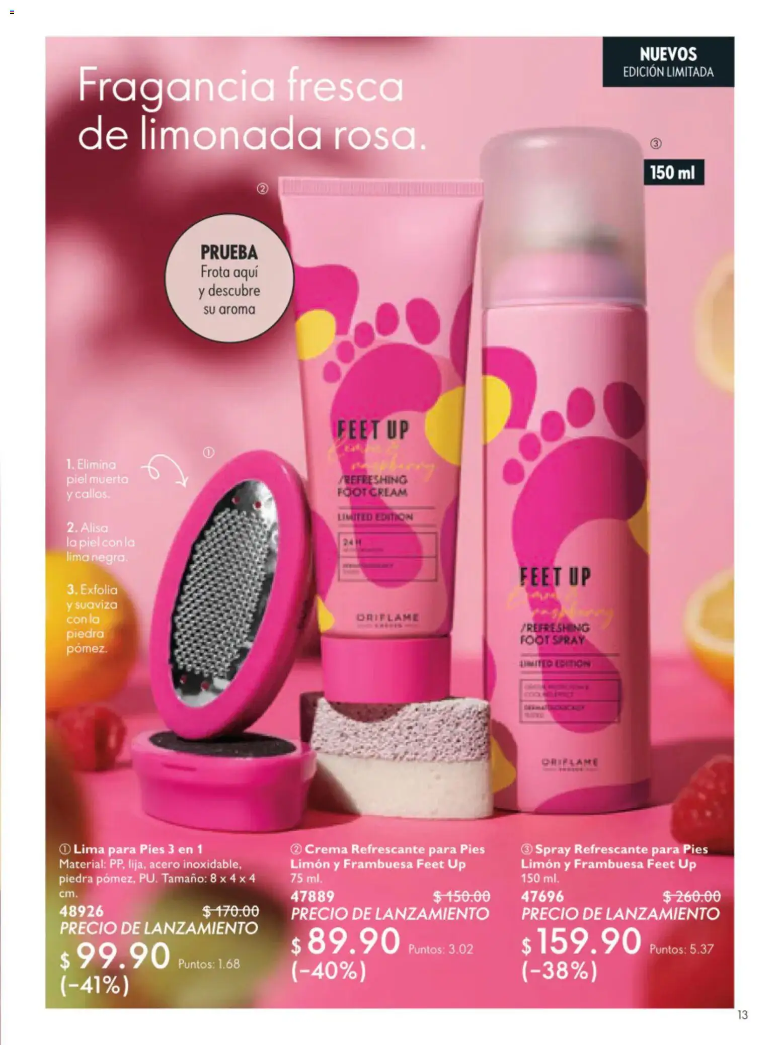Nuevas ofertas de Oriflame válidas en toda la República Mexicana desde el 11/07/2026. ¡Encuentra las mejores ofertas en Oriflame campaña 10 2026! | Página: 13 | Productos: Crema, Limón, Lima, Fragancia