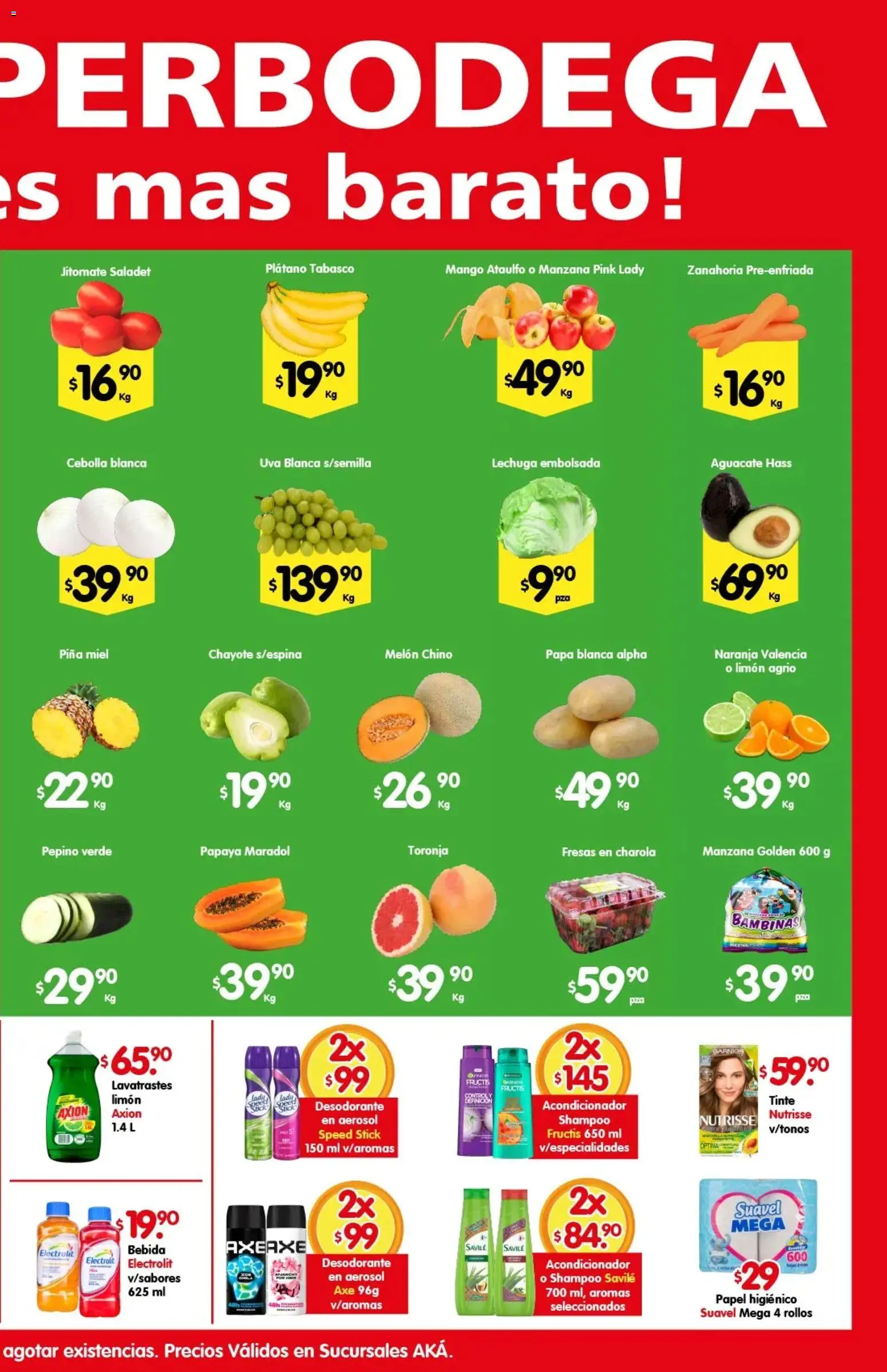 Nuevas ofertas de Arteli válidas en toda la República Mexicana desde el 28/07/2026. ¡Encuentra las mejores ofertas en Arteli folleto Aká Superbodegas! | Página: 2 | Productos: Melón, Limón, Lechuga, Uva